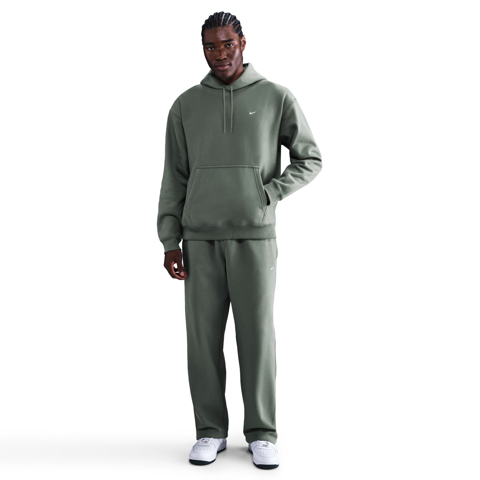 Smith & Solo Herentrui met capuchon, sweatshirt met ronde hals, lange mouwen, slim fit, training, hoodie, pullover, hoogwaardige katoenmix voor heren, Stone-capuchon, S