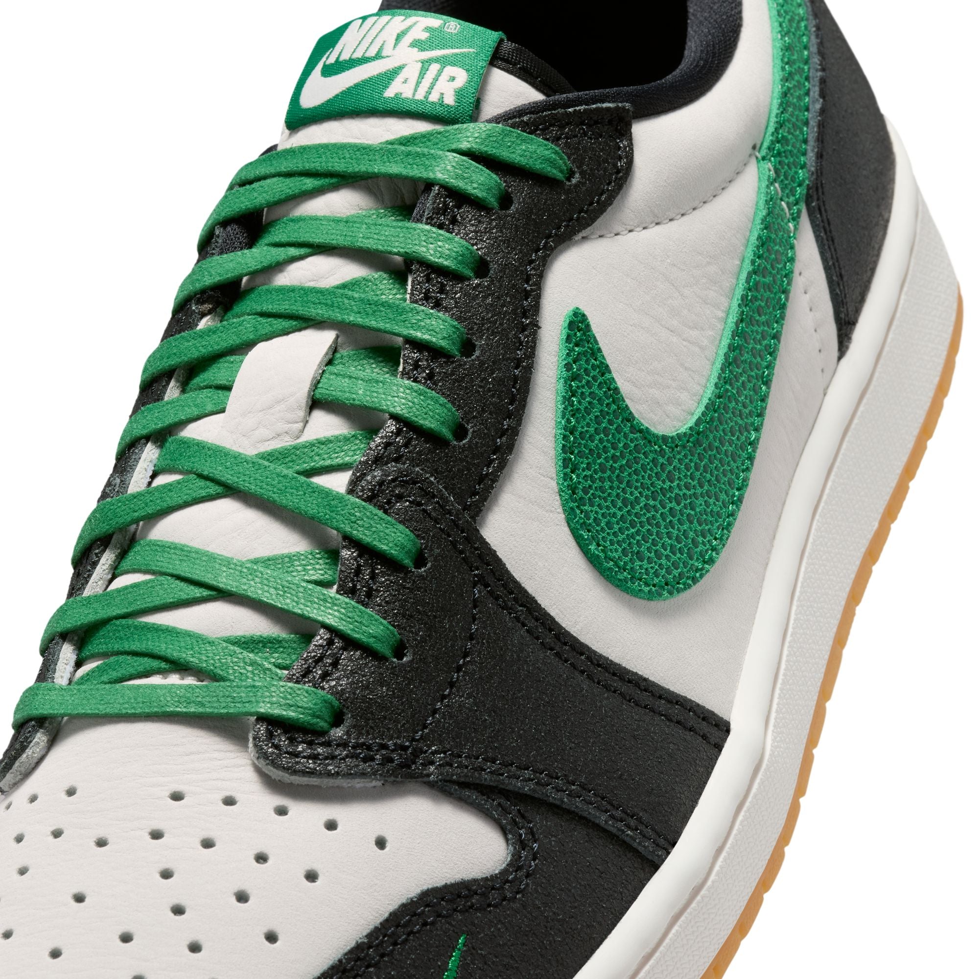 Air Jordan 1 Mens Retro Low OG "Phantom and Pine Green" Shoes