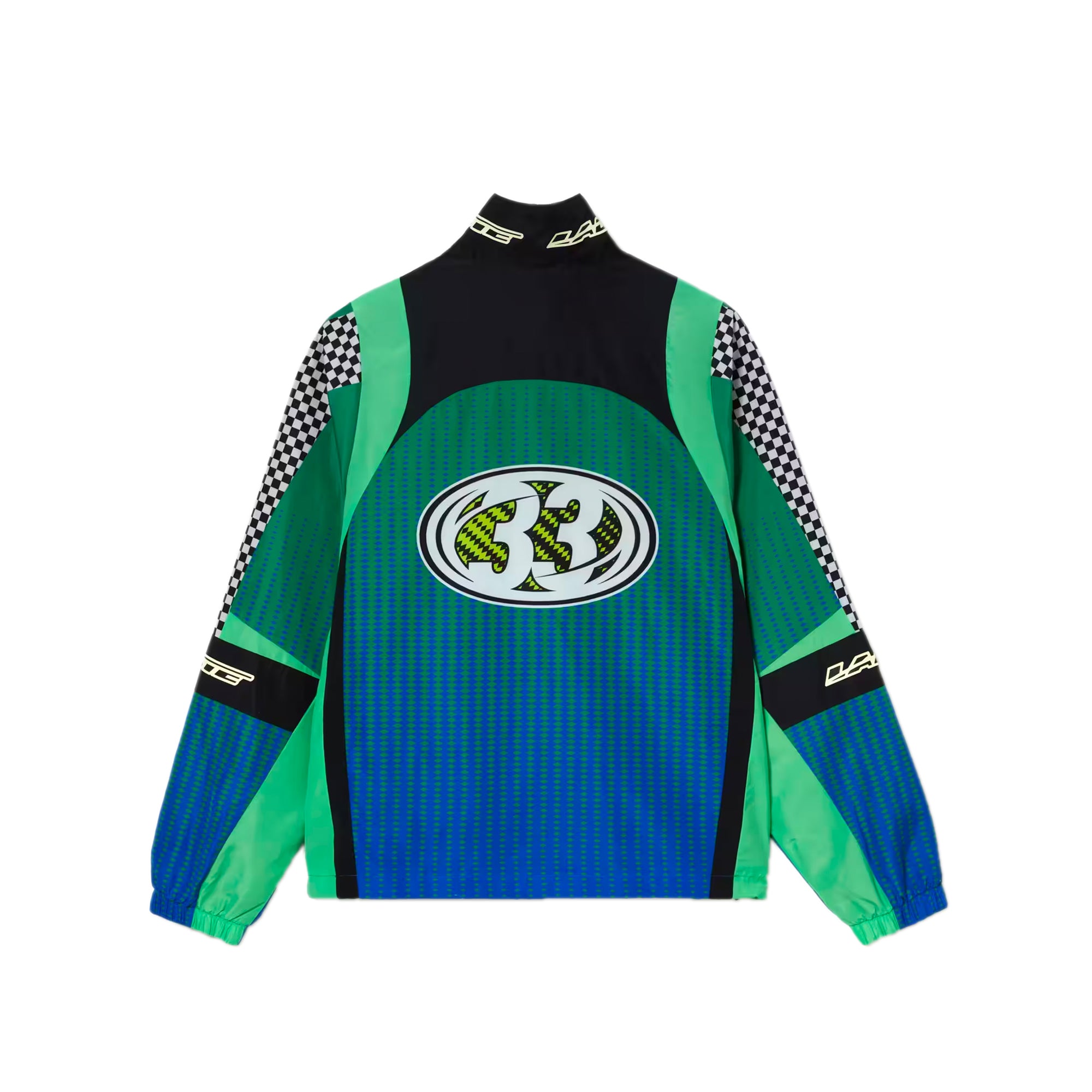 Lacoste Mens Ombre Checkerboard Print Track Jacket