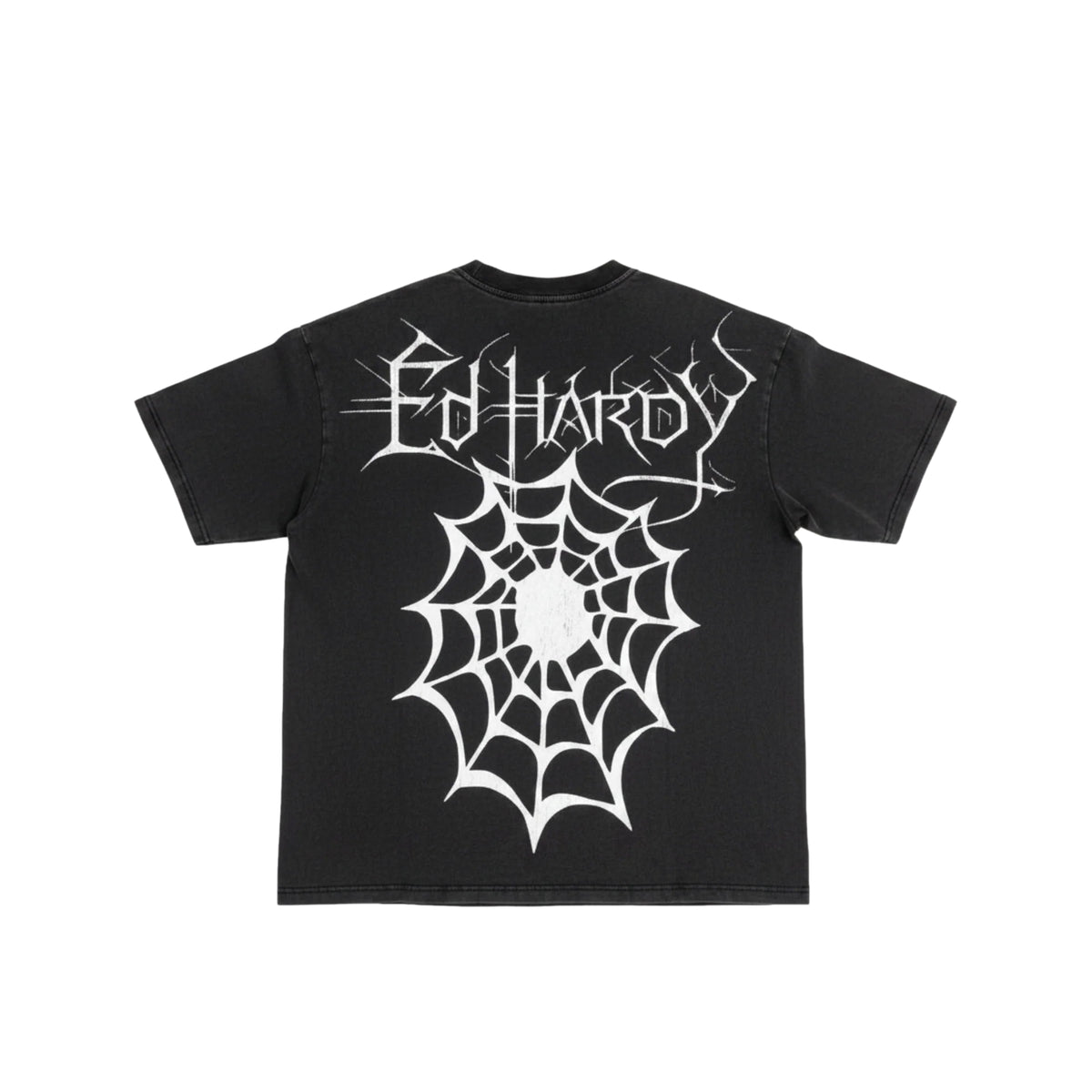 Ed Hardy Mens Heart Web Washed Boxy Tee