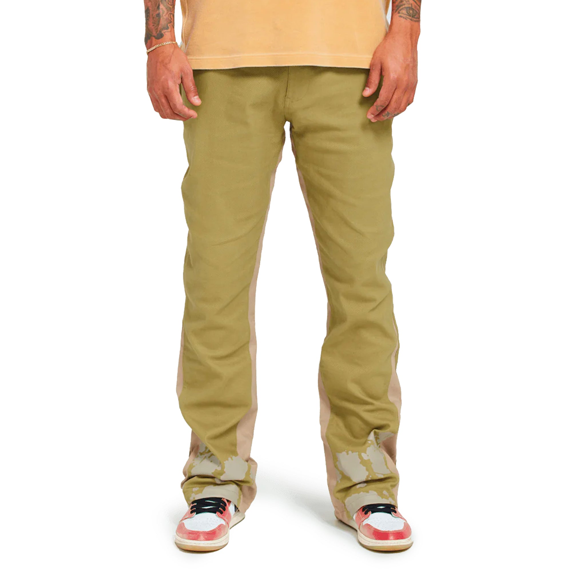 Flare Mens Spiral Flare Chinos