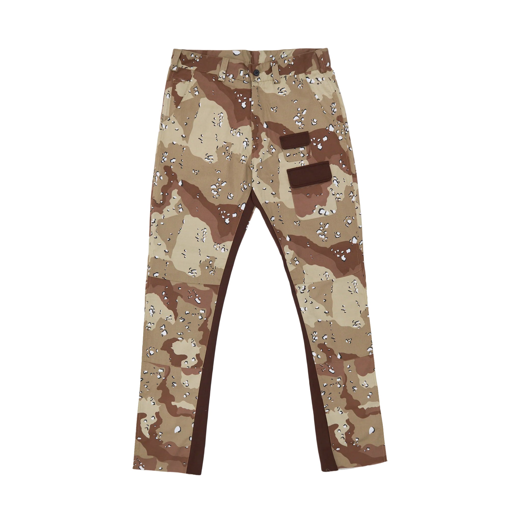 Flare Mens Washed Straight Camo Twill Pants