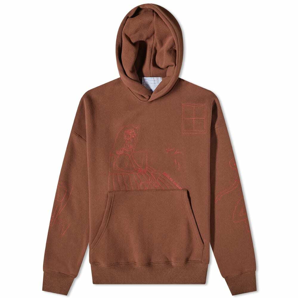 Jungles Mens Slow Down Embroidered Hoodie