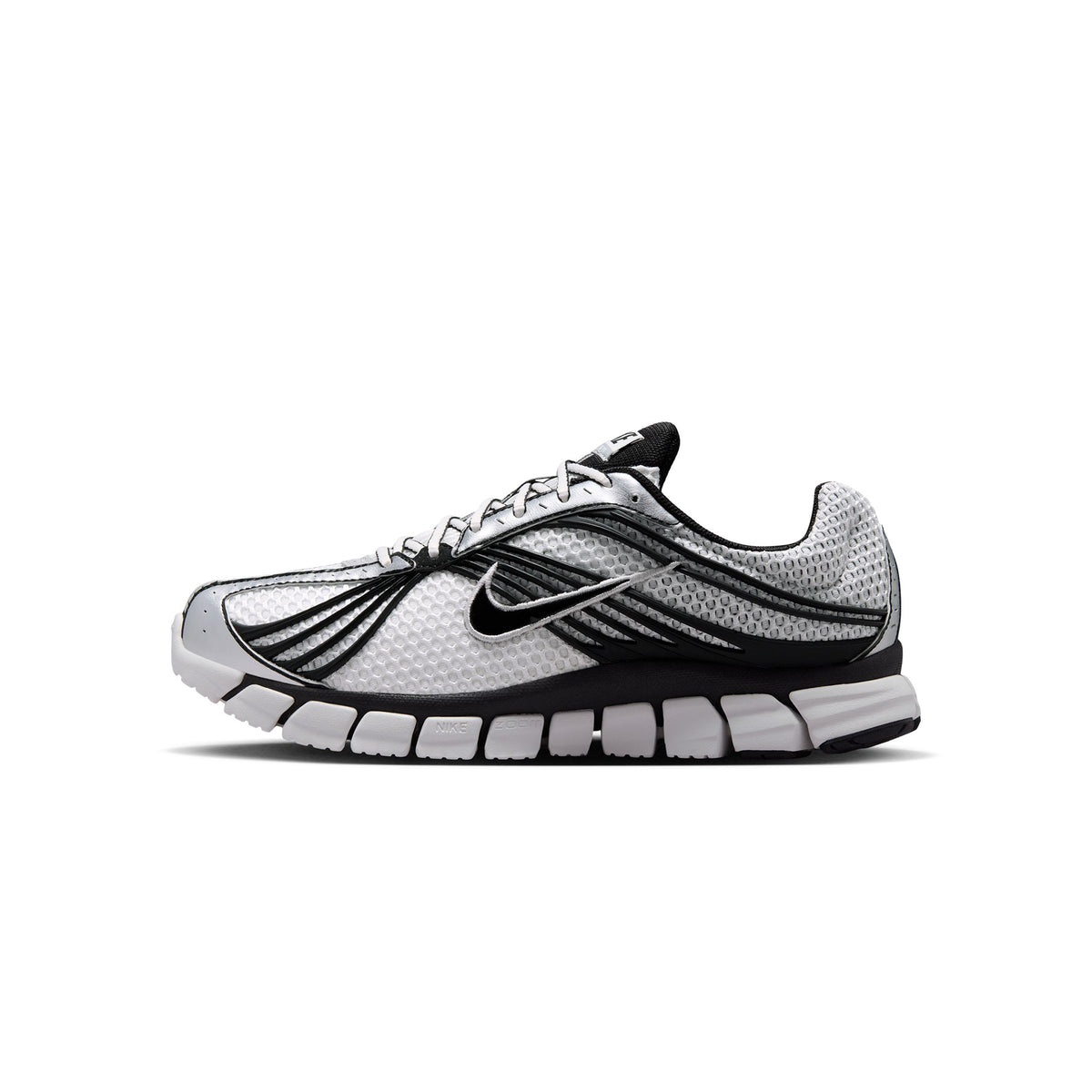 white and black sneakers on a white background