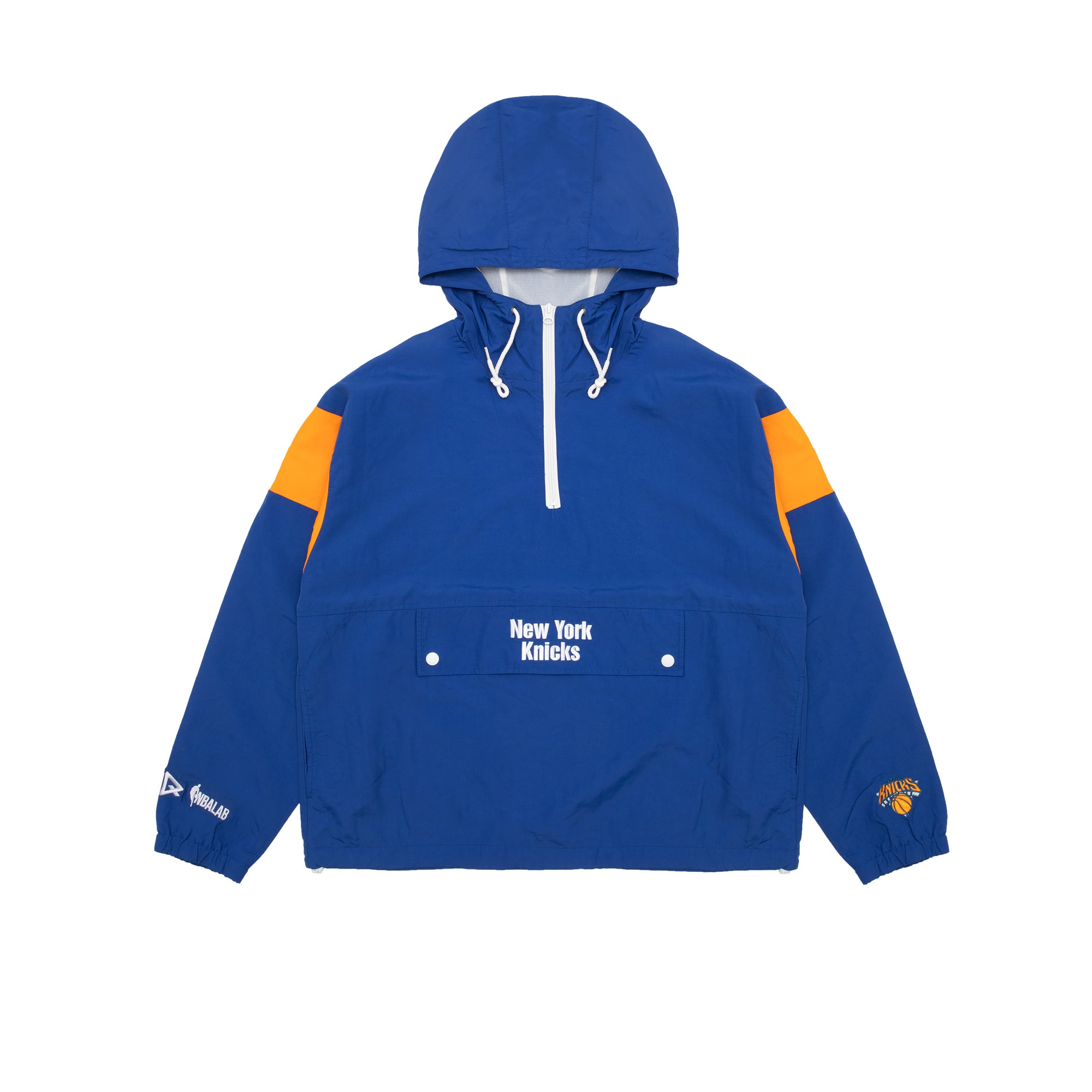 NBA 公式 ジャンパー NEW YORK Knicks ニックス ジャケット QORE x Knicks Mens Team Half Zip Parka Jacket
