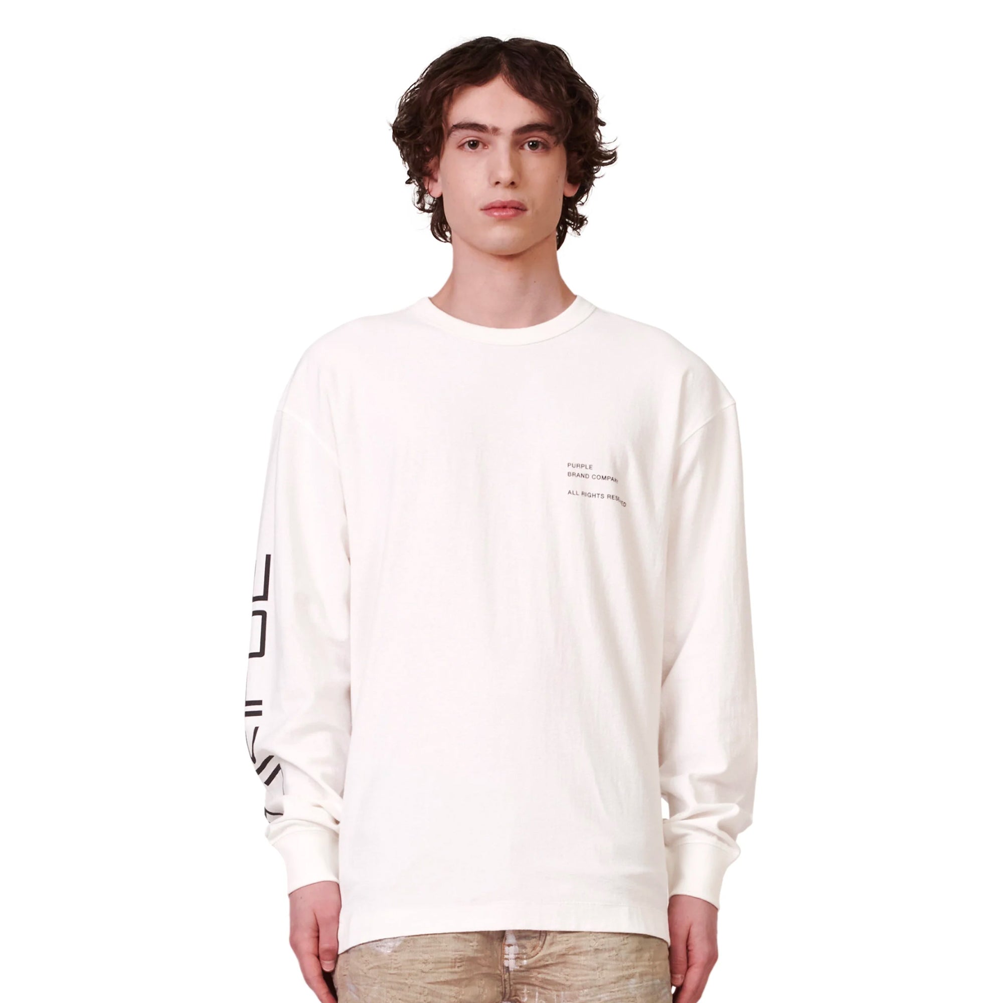 Purple Brand Textured Jersey LS Tee