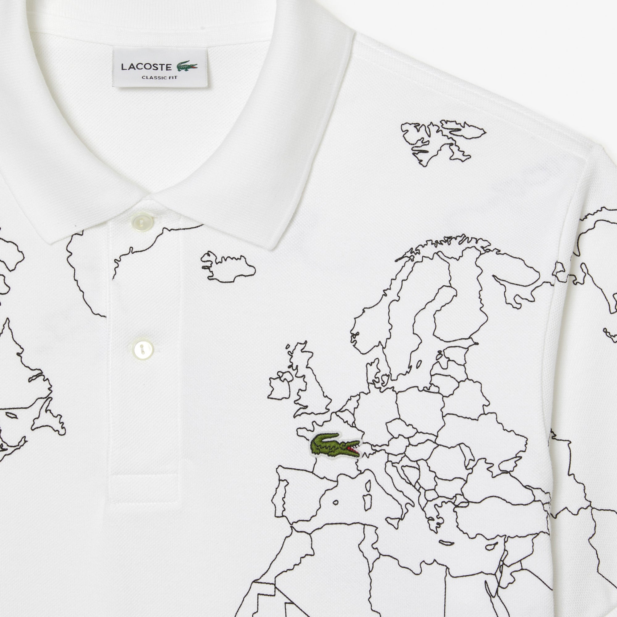 Lacoste Mens Short Sleeved Ribbed Collar Shirt