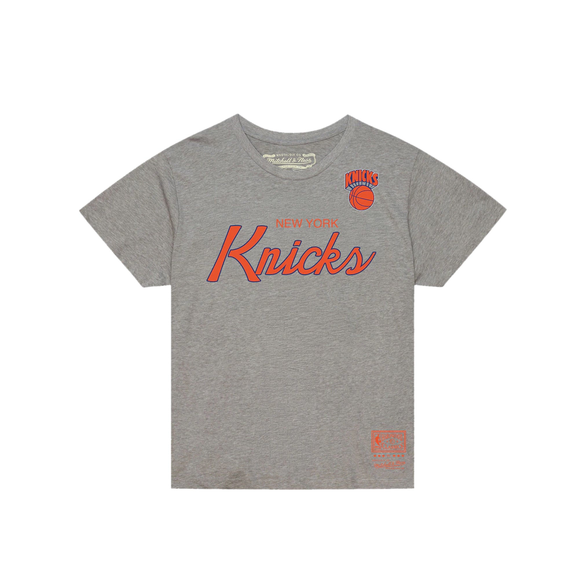 Grey Heather and orange T-Shirt on a white background