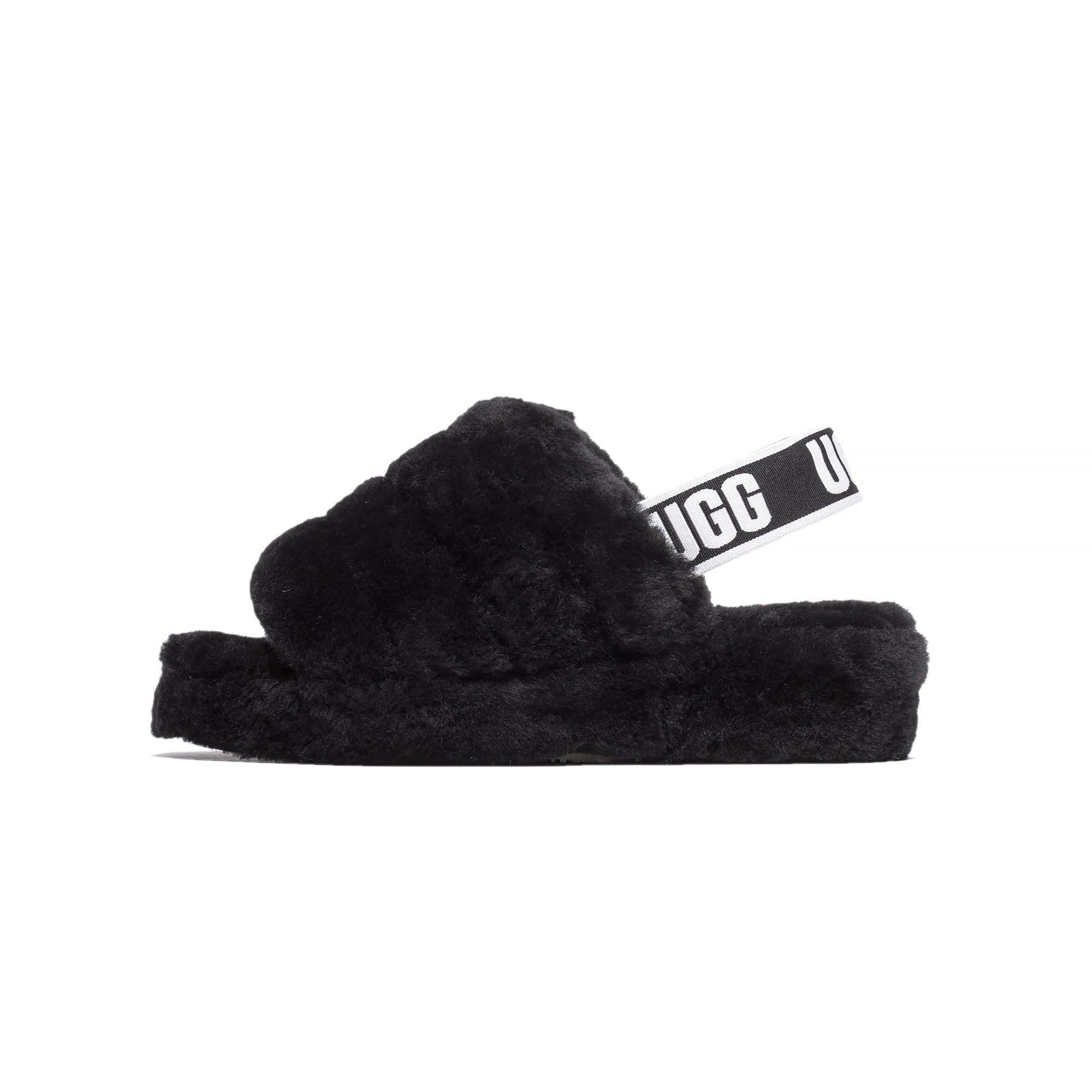 Ugg Womens Fluff Yea Slide 'Black'