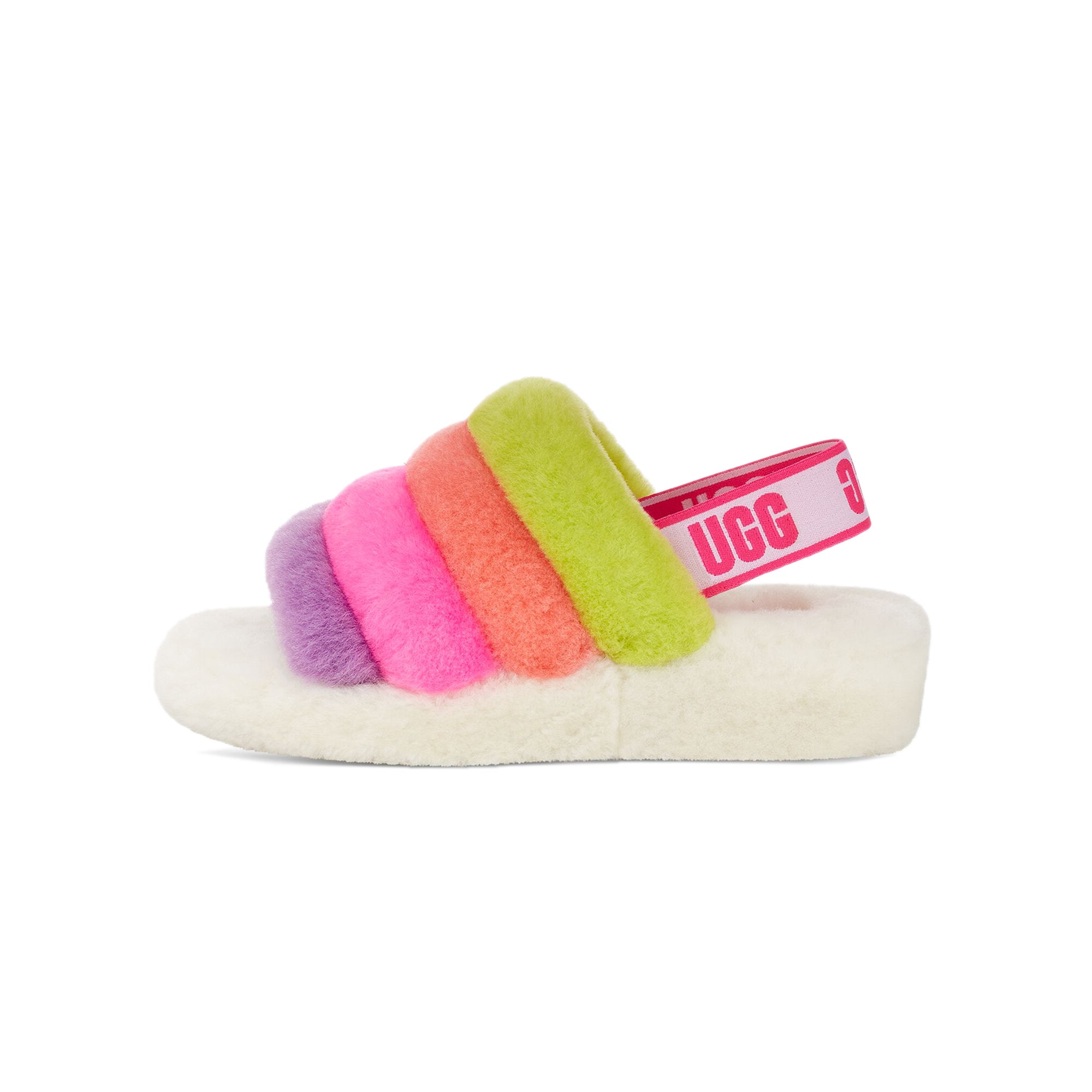 Ugg Womens Fluff Yeah Slide 'White Multi'