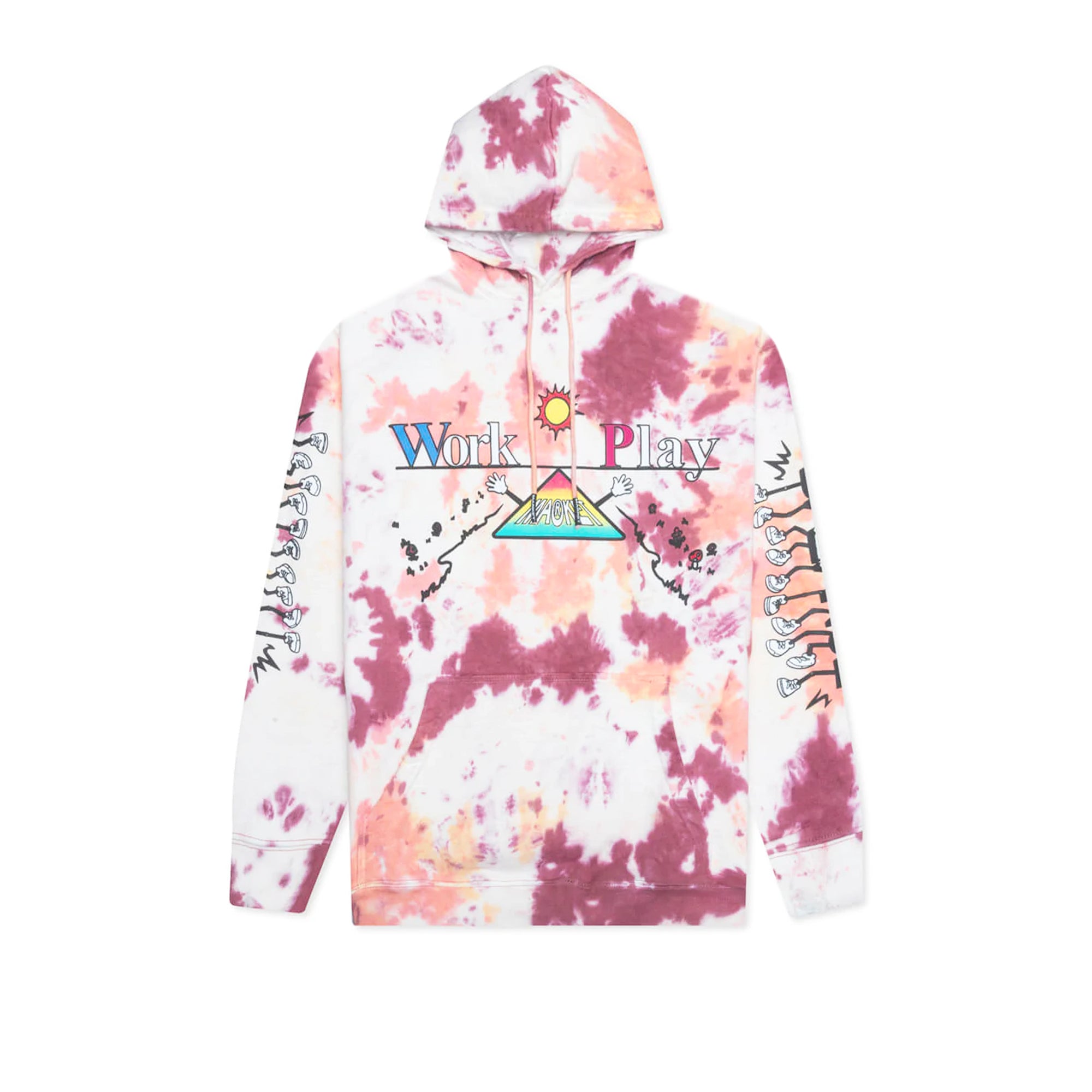 Market Mens Work Life Balance Tie Dye Hoodie