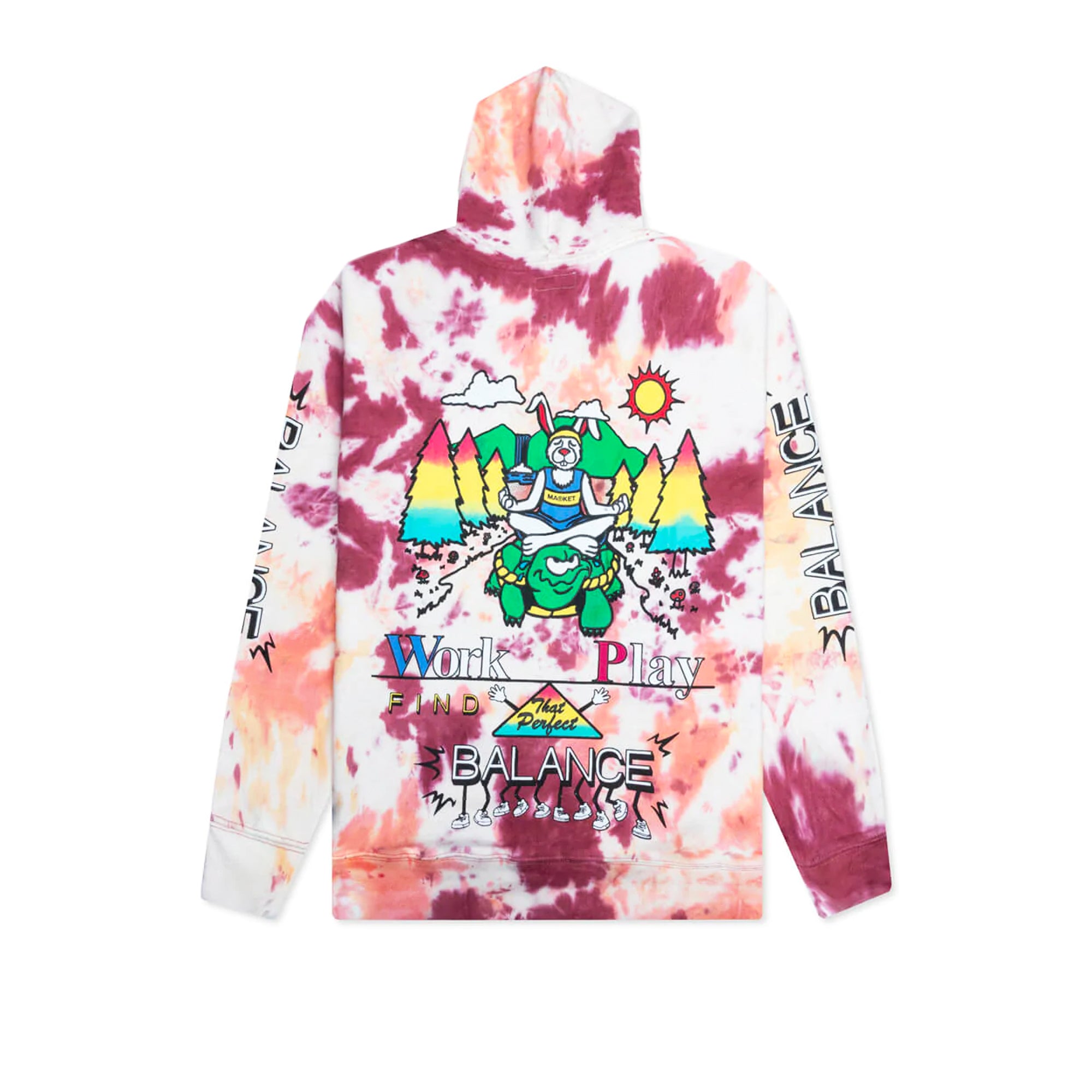 Market Mens Work Life Balance Tie Dye Hoodie