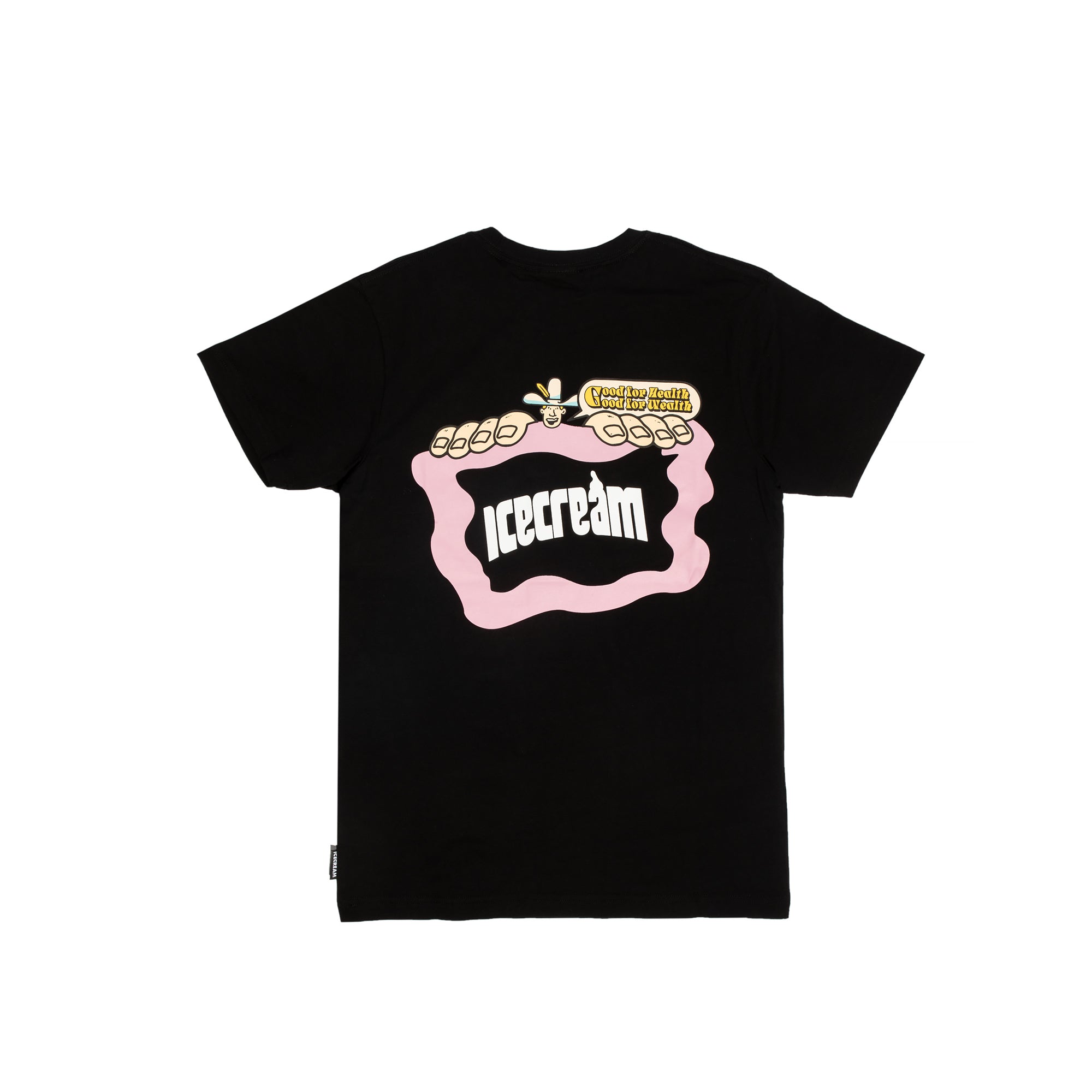 ICECREAM Mens Health And Wealth SS Tee Black