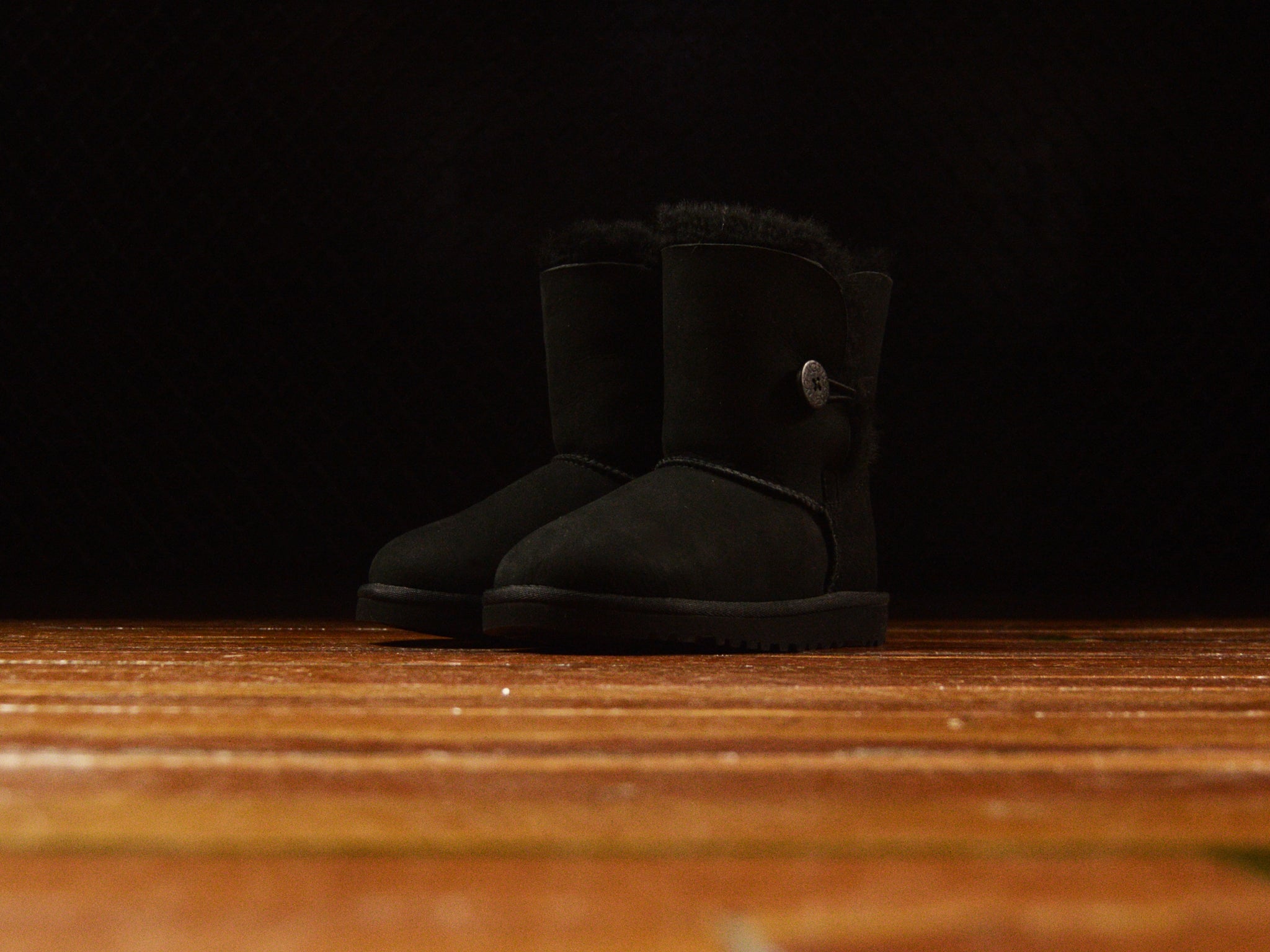 UGG Little Kids Bailey Button Boots Black