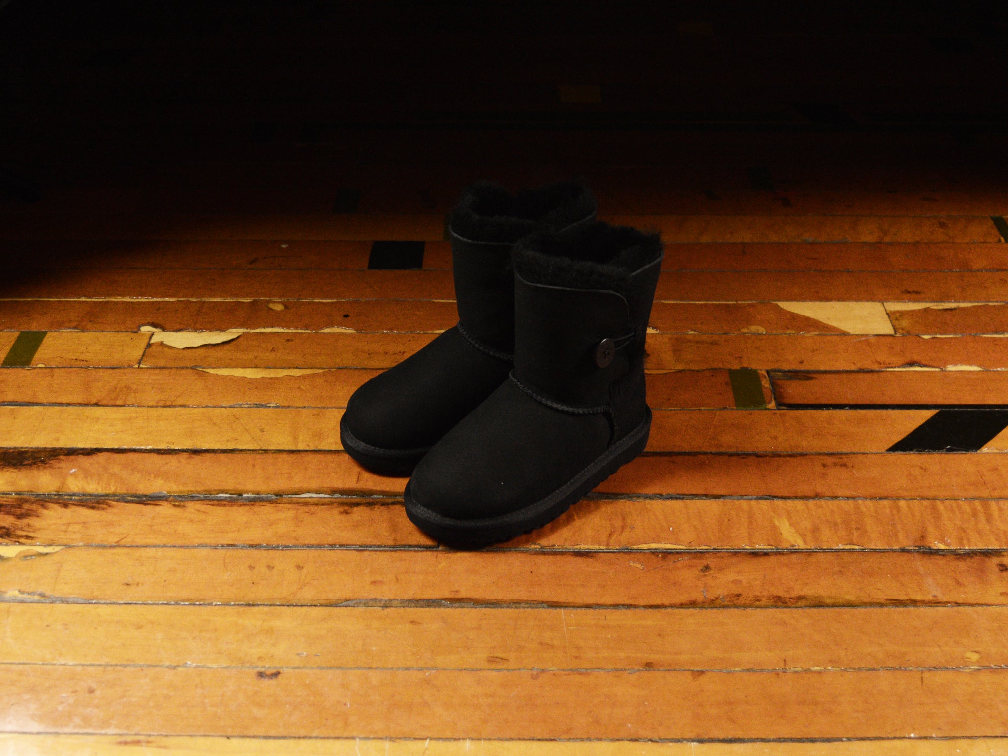 UGG Little Kids Bailey Button Boots Black