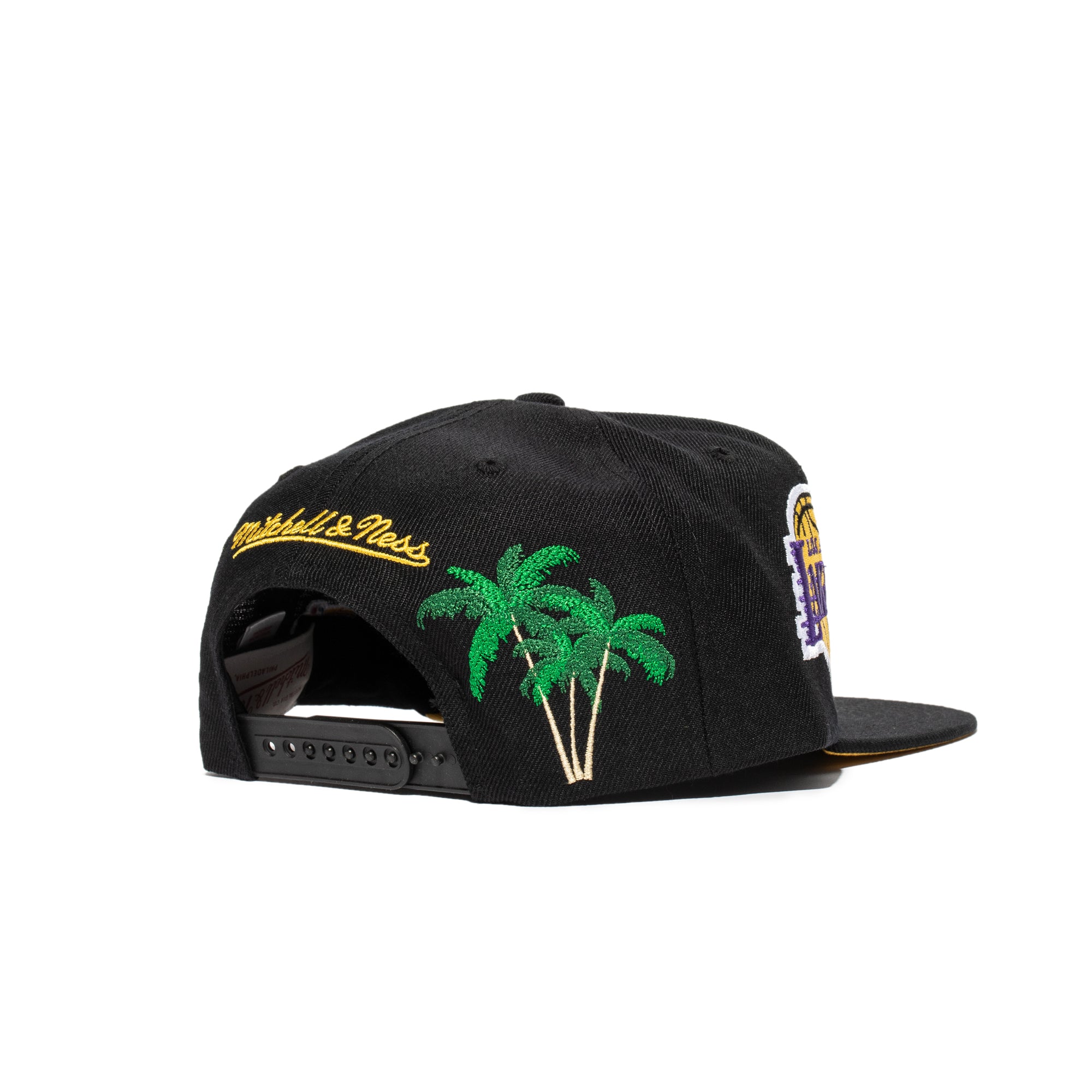 Mitchell & Ness Mens Los Angeles Lakers Champ Patch Snapback 'Black'