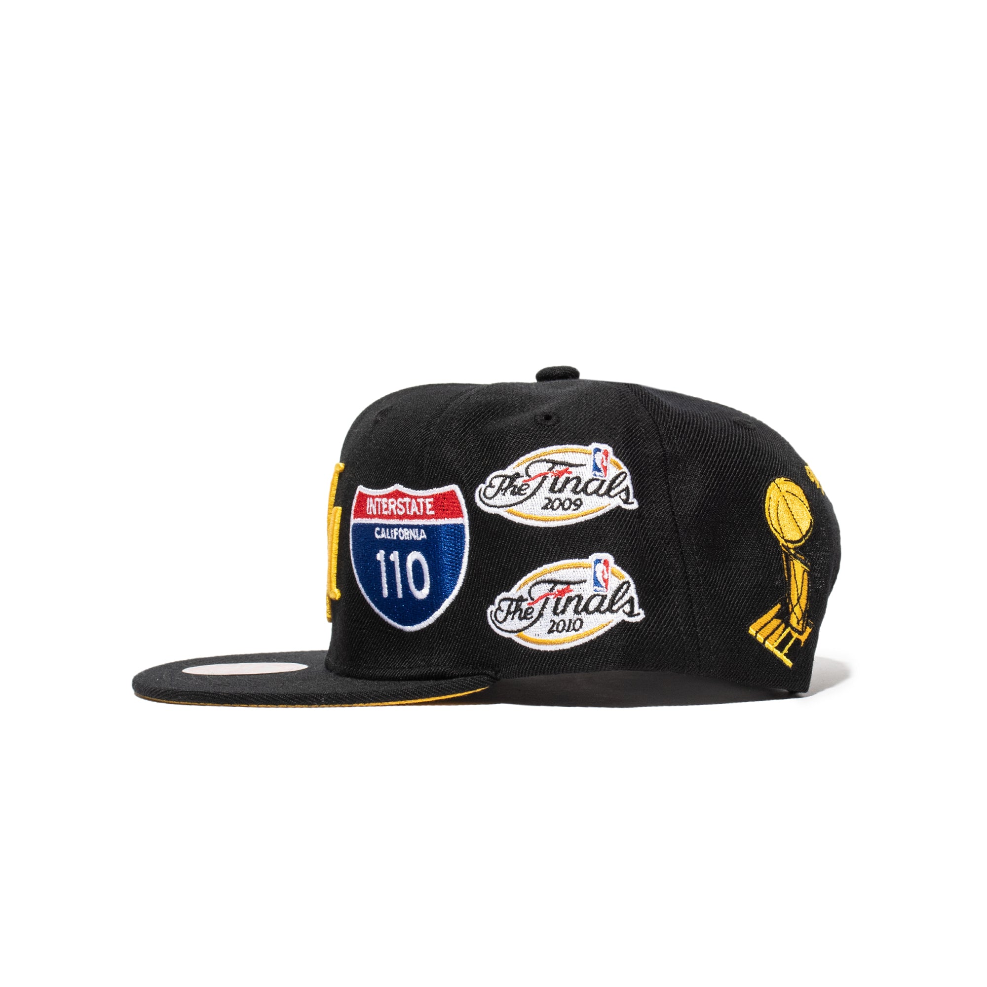 Mitchell & Ness Mens Los Angeles Lakers Champ Patch Snapback 'Black'