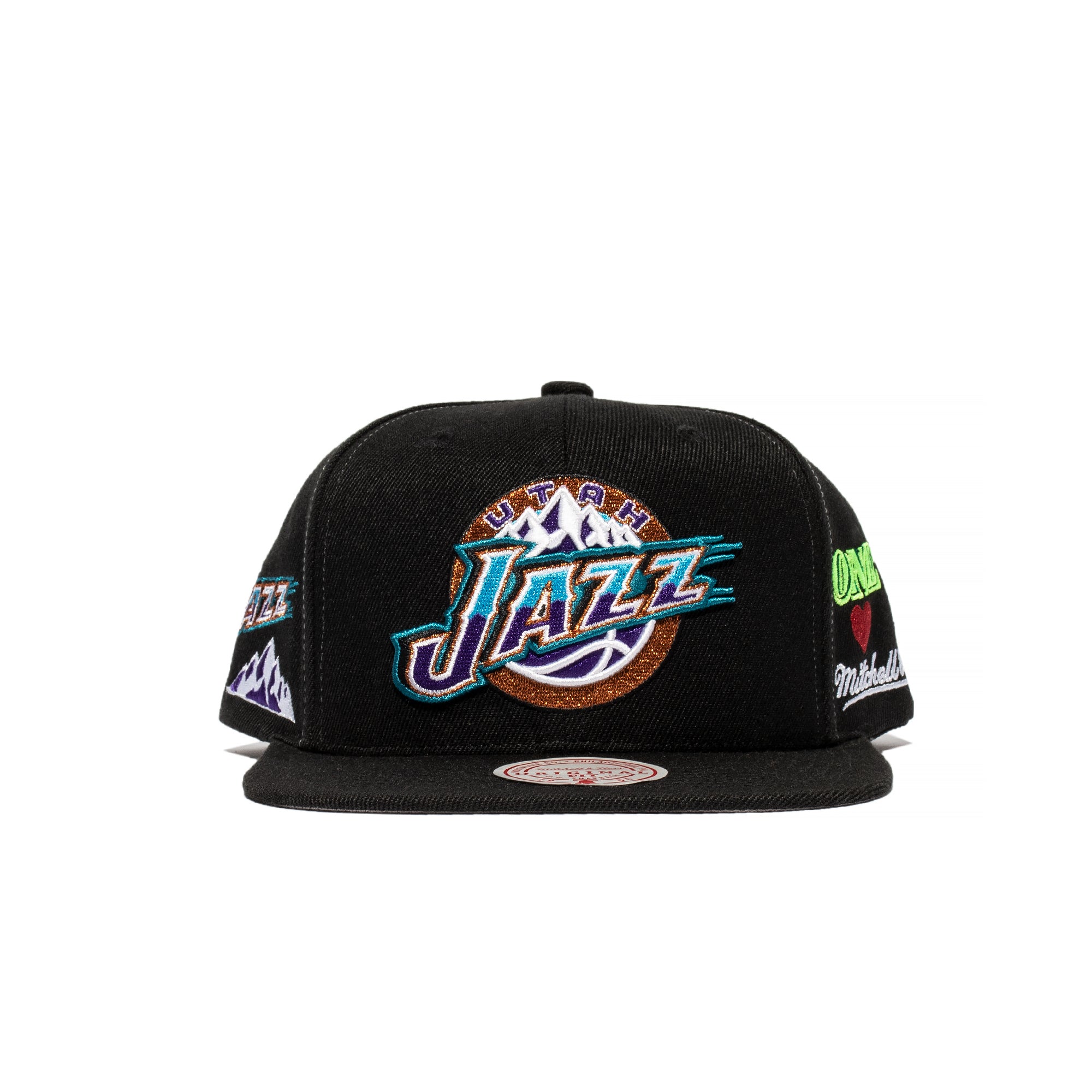 Mitchell & Ness Mens Utah Jazz Hyperlocal Snapback HWC 'Black'