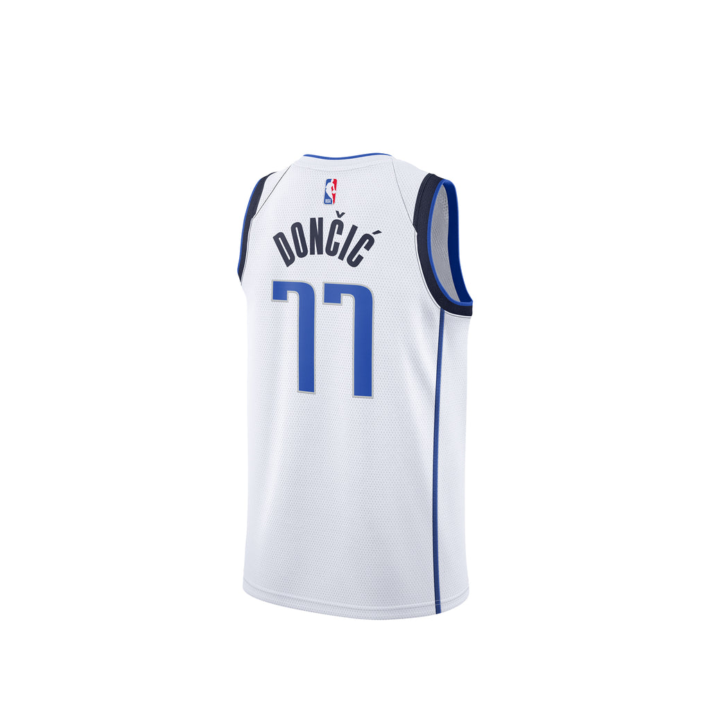 Nike Luka Doncic Mavericks NBA Jersey White - WHITE/COLLEGE NAVY/DONCIC LUKA