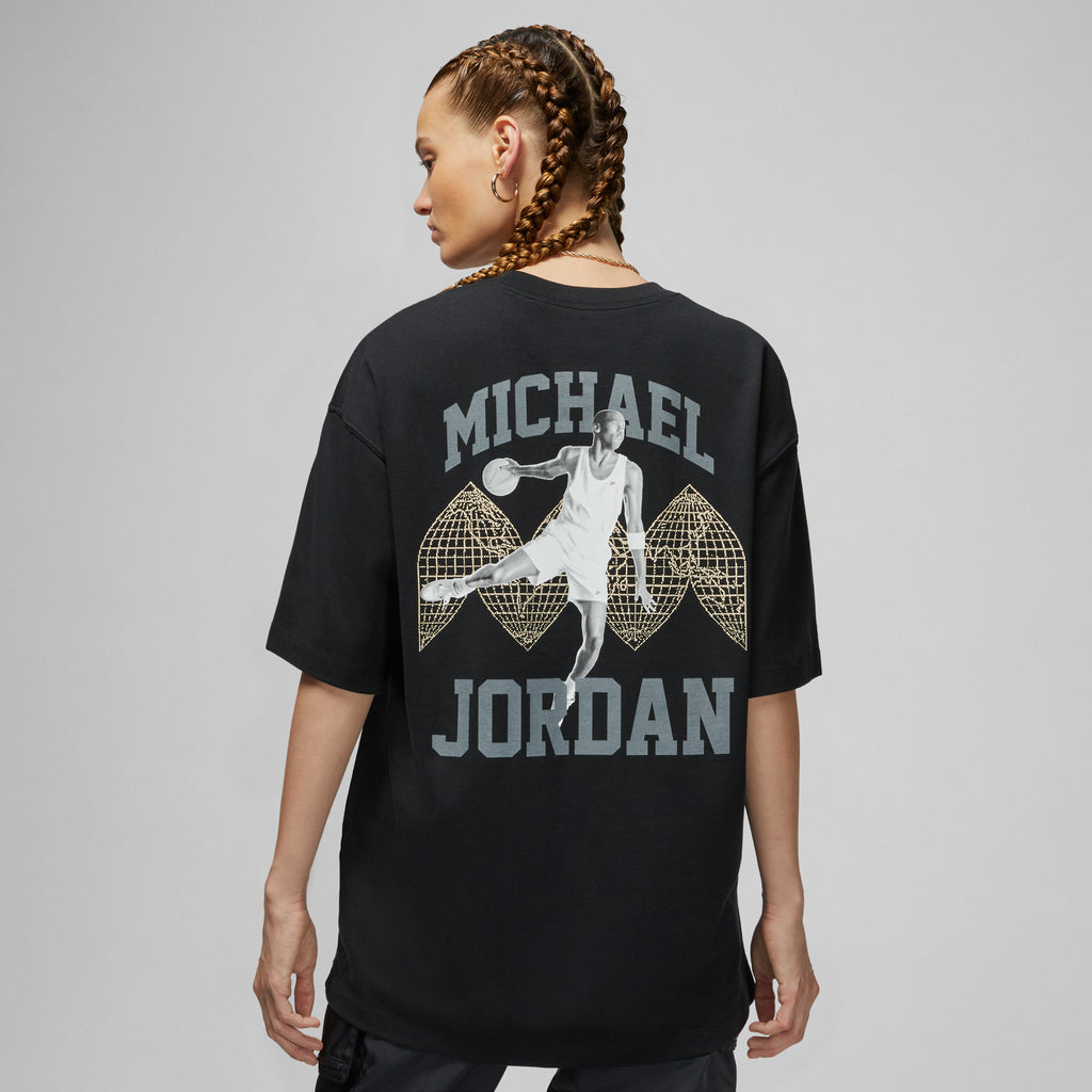 Air Jordan Womens Heritage Gold Chain T-Shirt 'Black' – Renarts