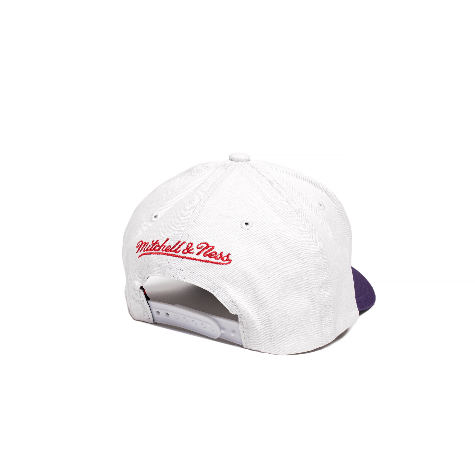 Mitchell & Ness Mens Los Angeles Lakers 85 World Champions Stretch Snapback 'White/Purple'