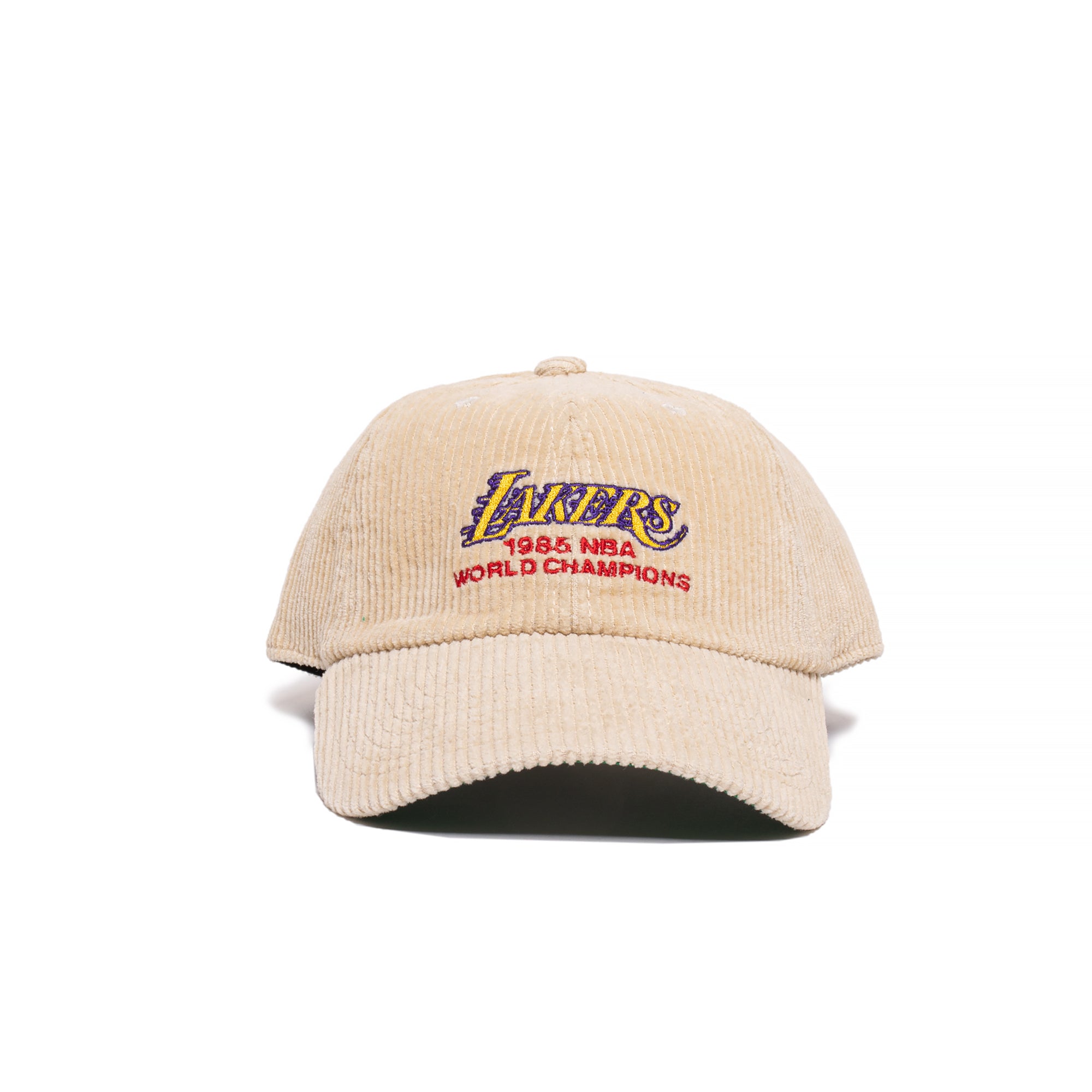Mitchell & Ness Mens Los Angeles Lakers 85 WC Dad Strapback 'Khaki'