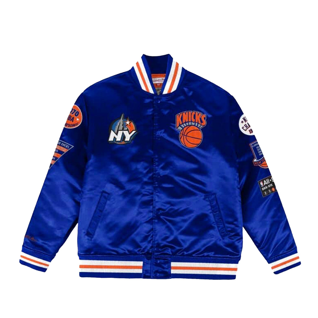 Mitchell & Ness Mens Champ City Satin New York Knicks Jacket 'Royal' –  Renarts
