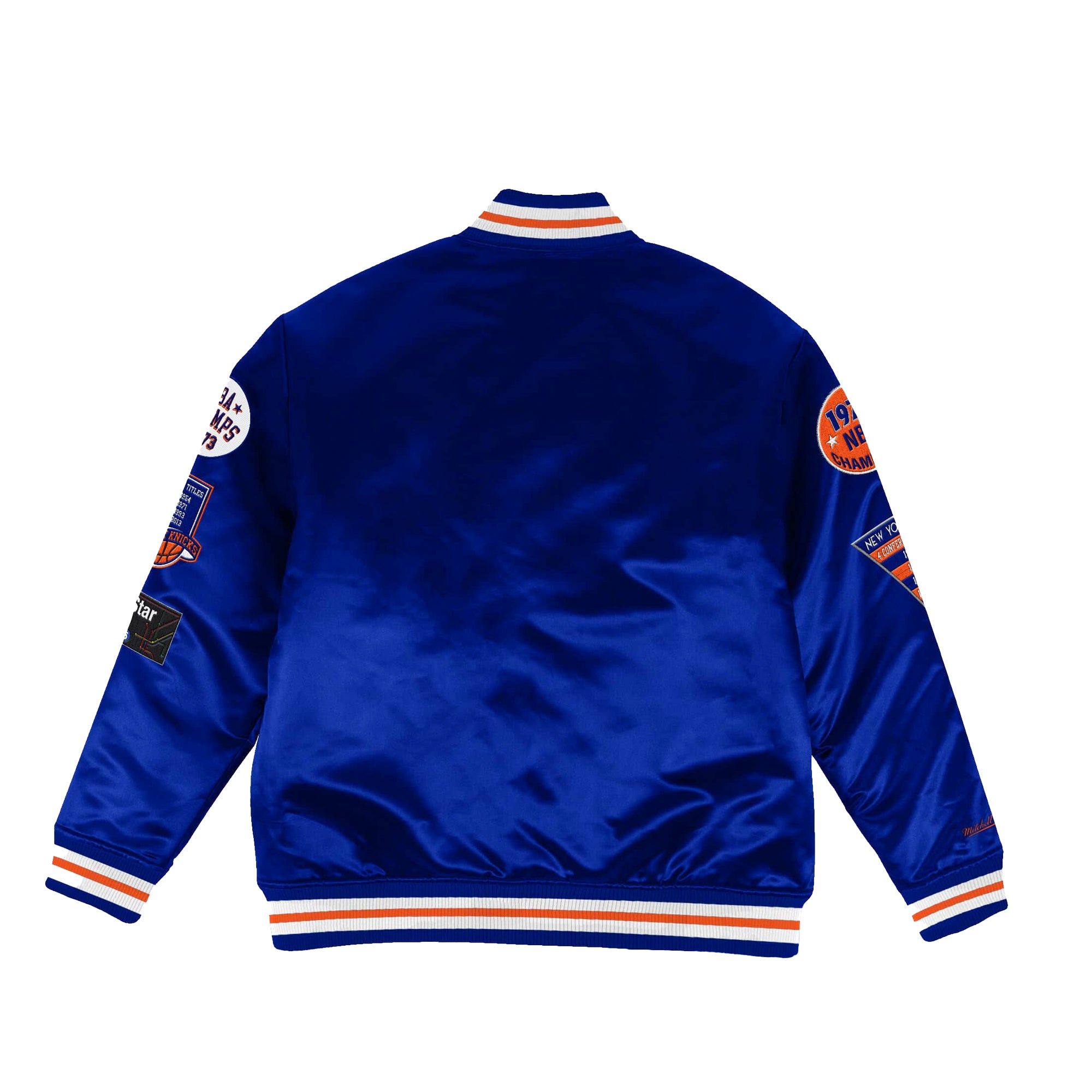 Mitchell & Ness Mens Champ City Satin New York Knicks Jacket 'Royal'