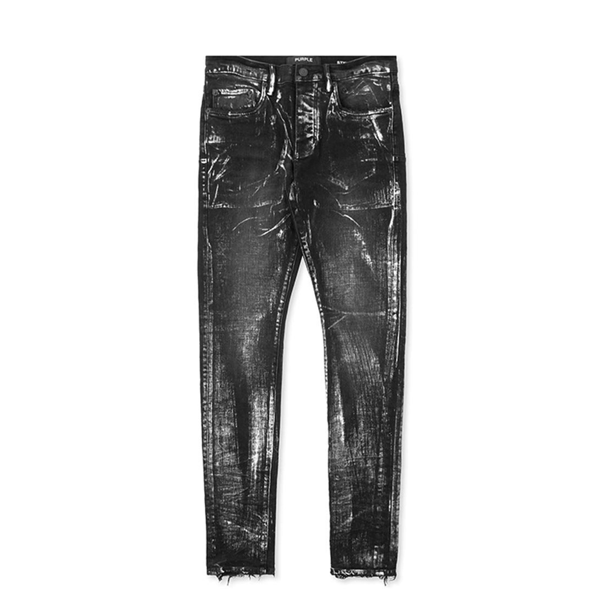 Purple Brand Mens Low Rise Skinny Jean 'Black Wash Silver'