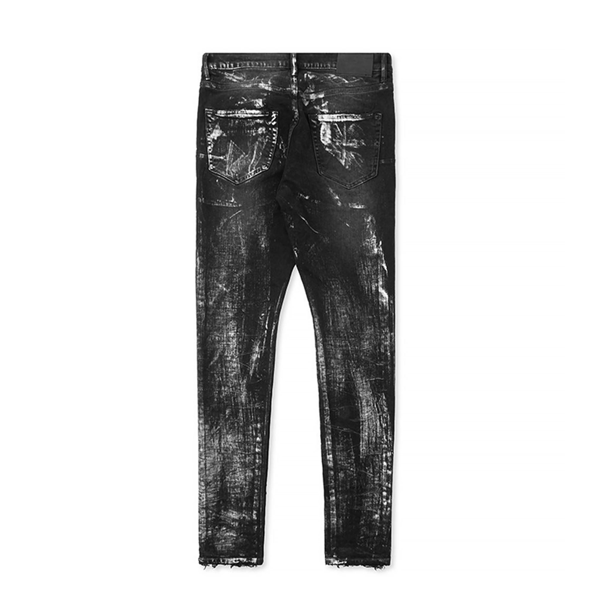 Purple Brand Mens Low Rise Skinny Jean 'Black Wash Silver'