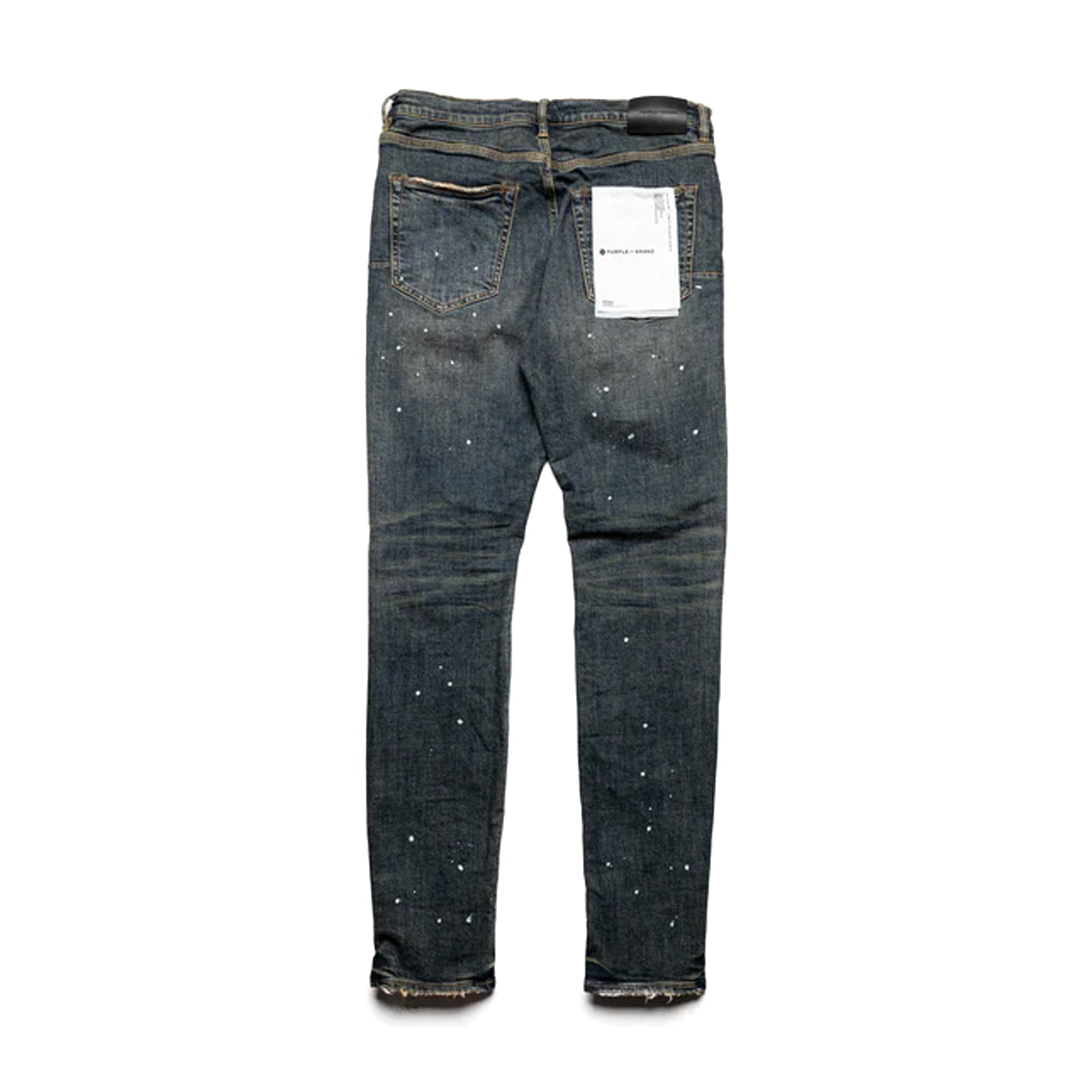 Purple Brand Mens Mid Dirty Indigo Stud Blowout Jeans