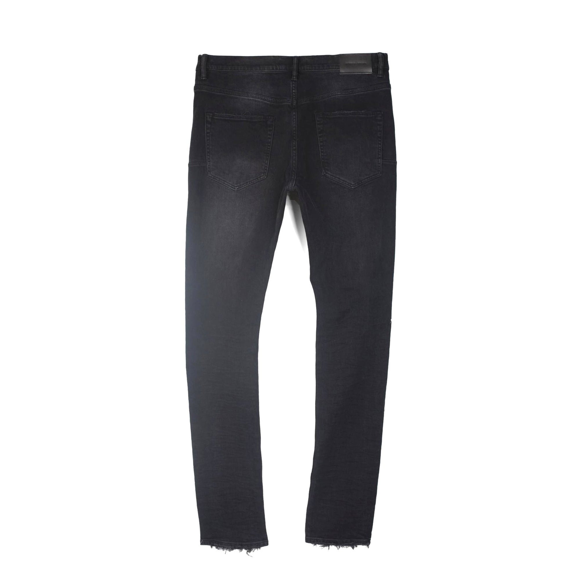 Purple Brand Mens Mid Rise Slim Jean 'Black Resin Repair'