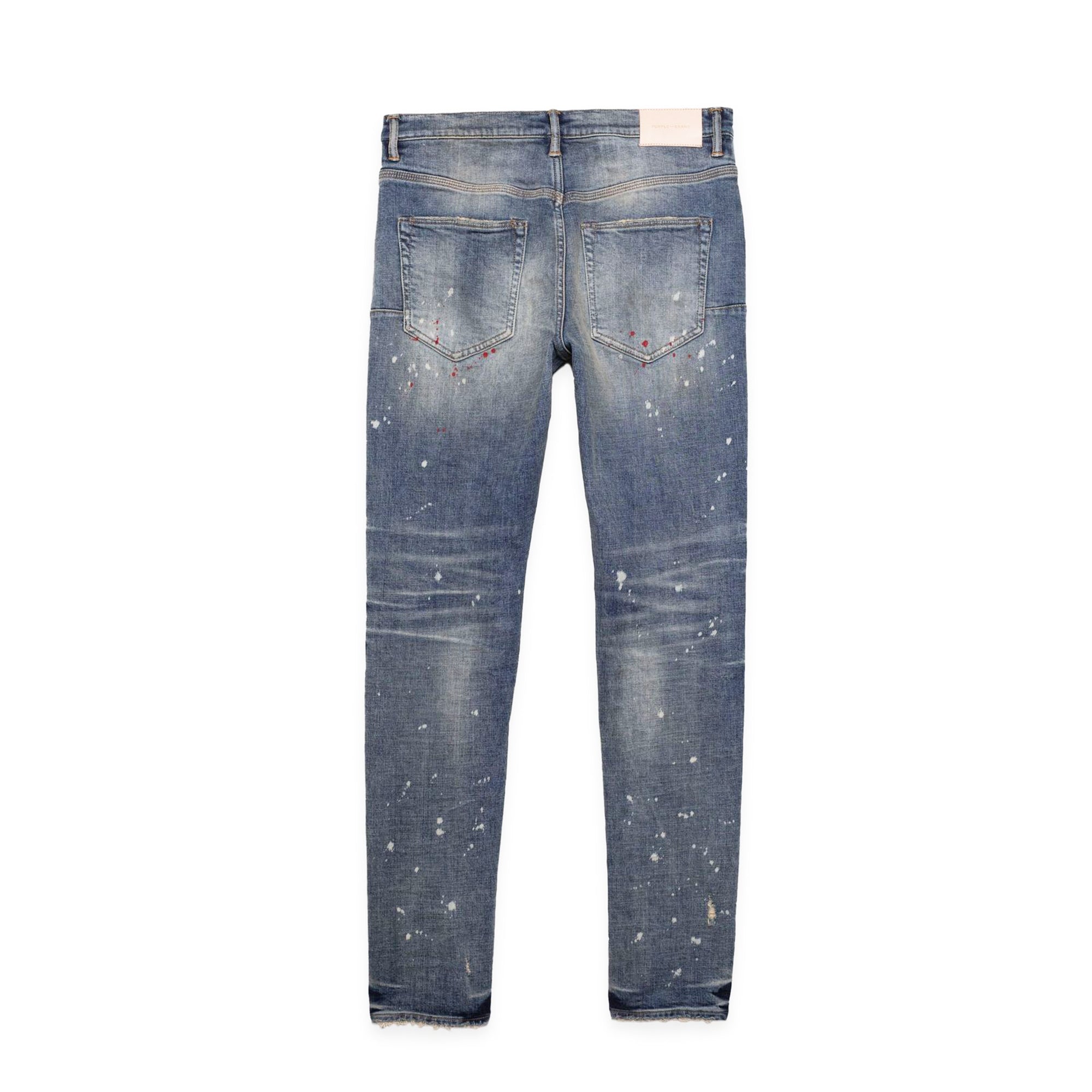 Purple Brand Mens Mid Rise Slim Jean 'Vintage Spotted Indigo'