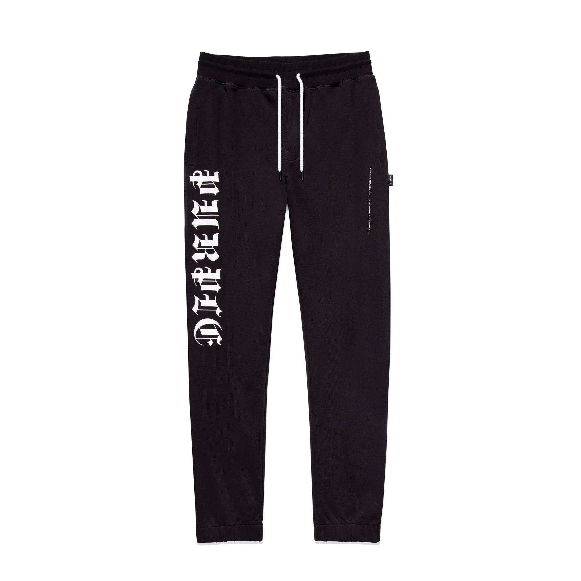 Purple Brand Mens Gothic Wordmark Sweatpants