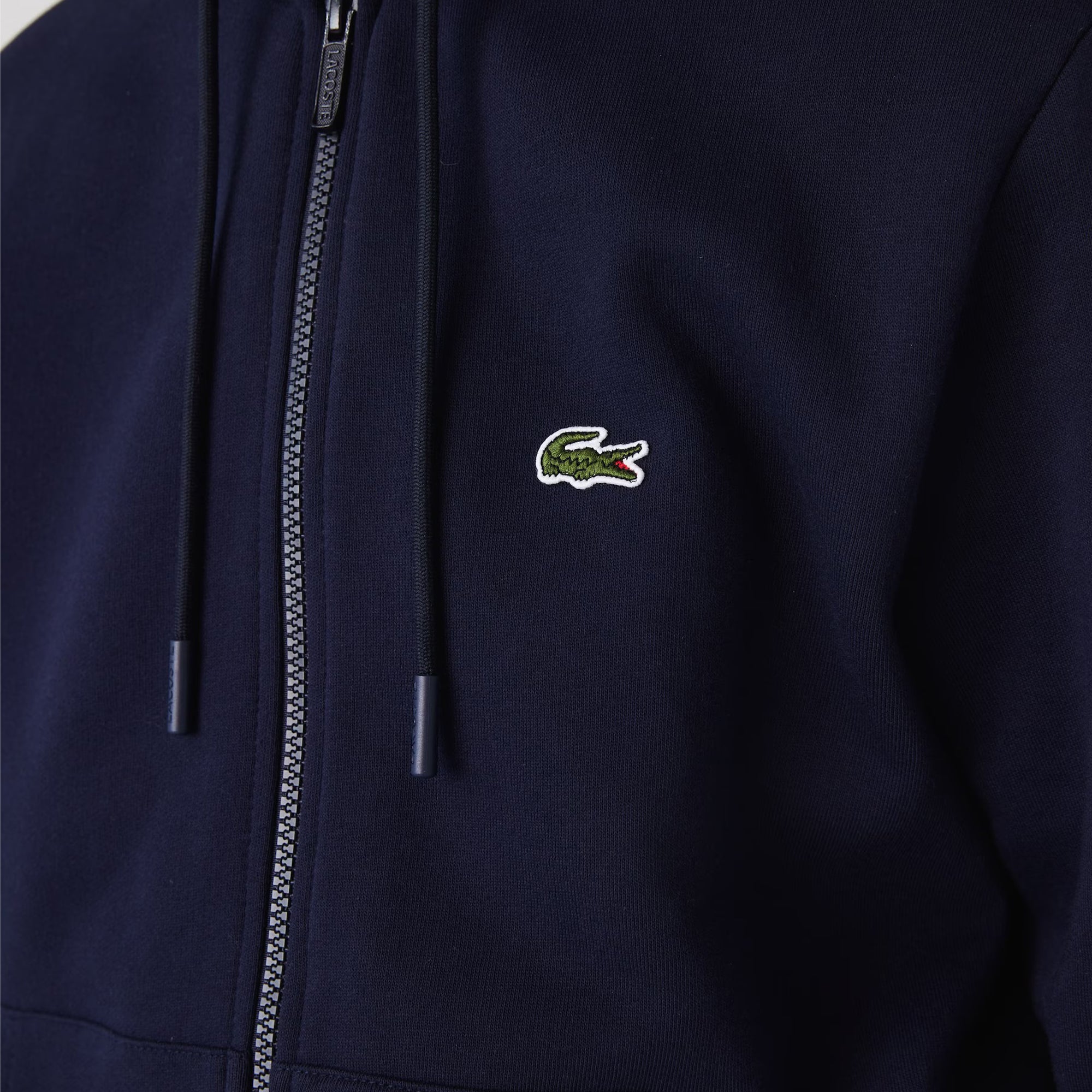 Lacoste Mens Kangaroo Pocket Fleece Zipped Sweatshirt