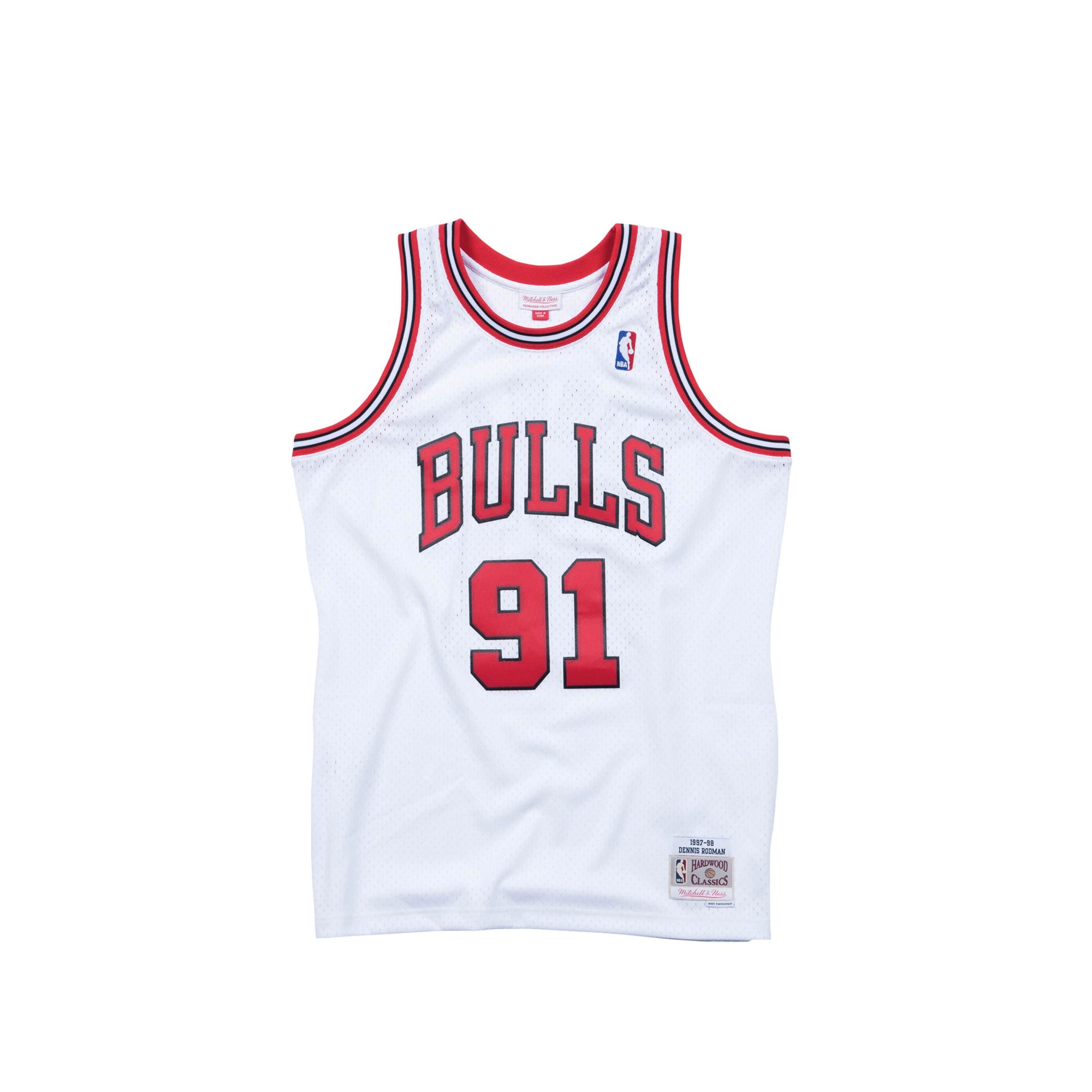 Mitchell & Ness Mens Dennis Rodman Chicago Bulls Swingman Jersey 'White'