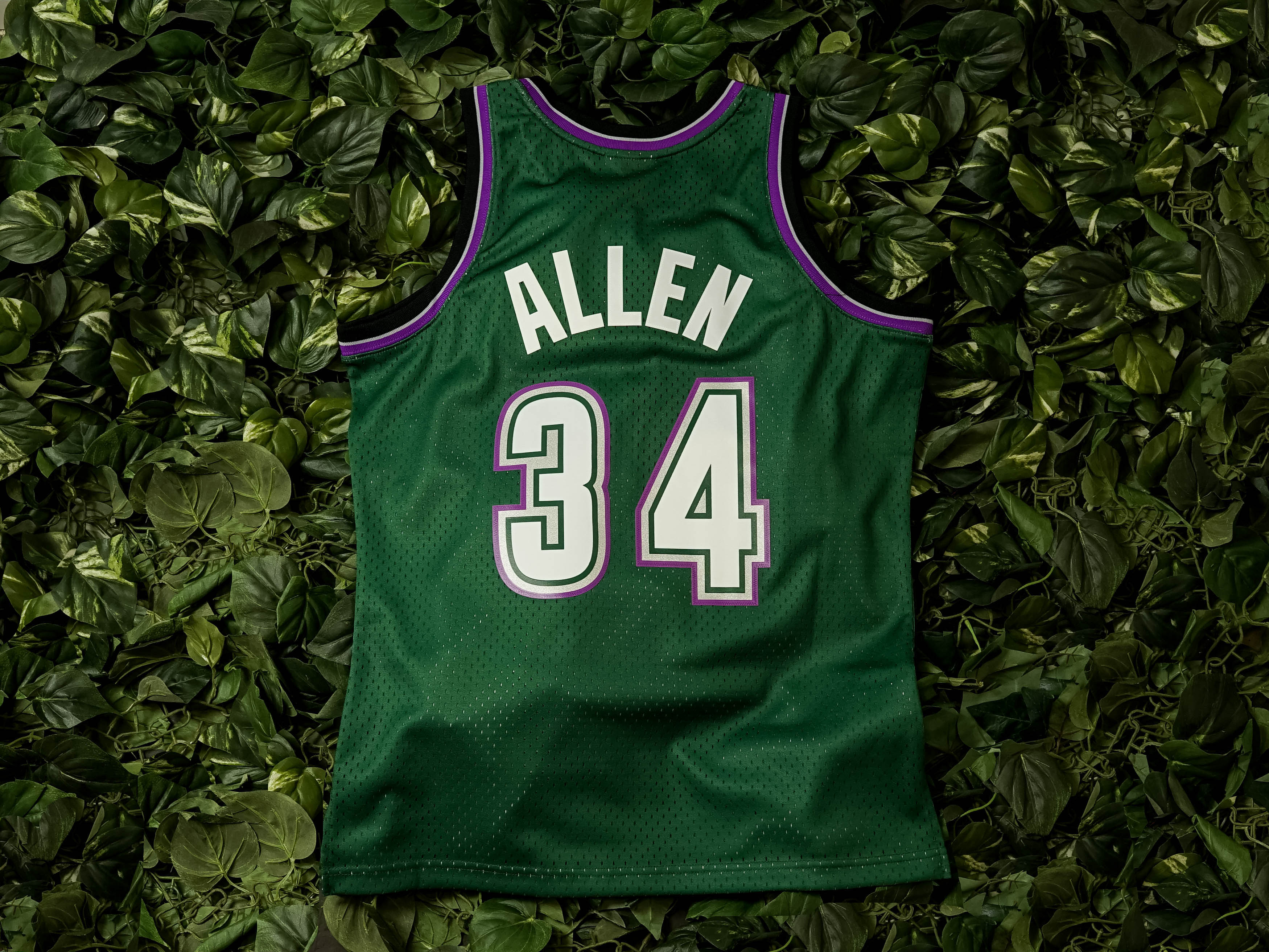 Mitchell & Ness Mens Milkwaukee Bucks Ray Allen Swingman Jersey