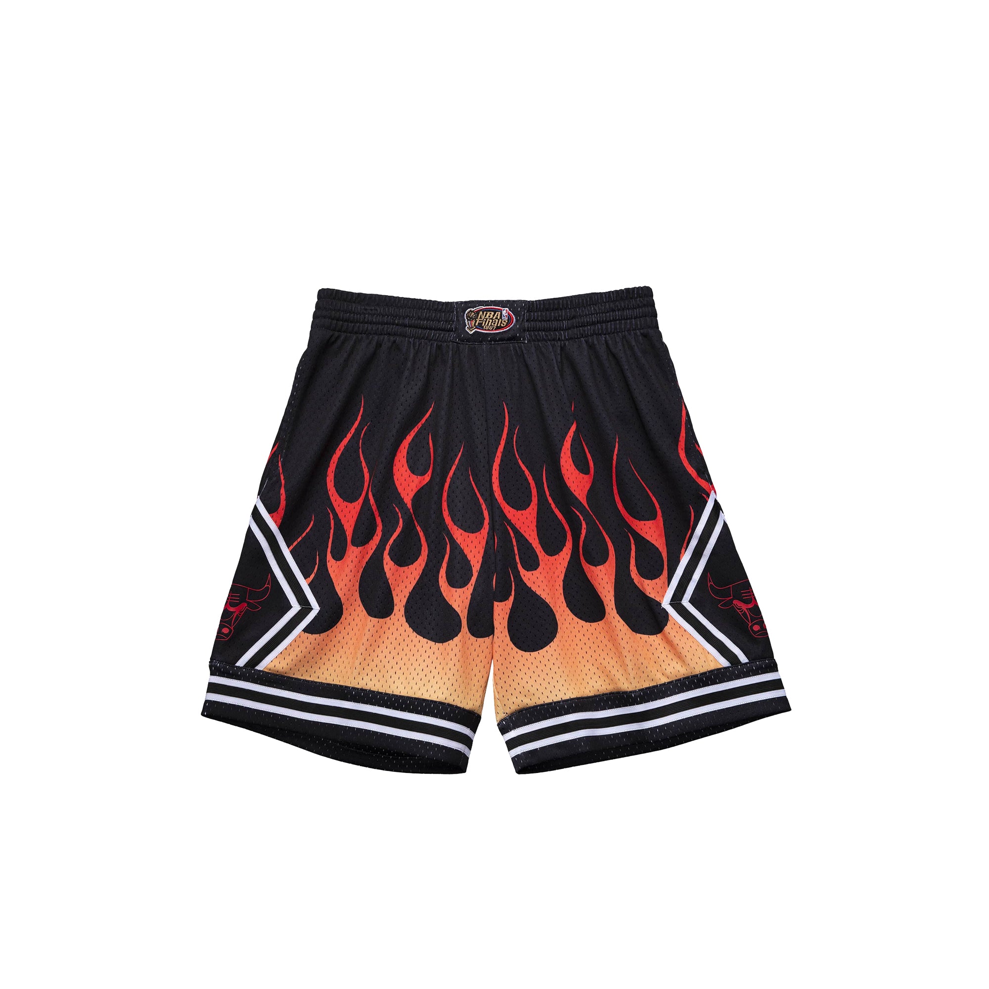Mitchell & Ness NBA Flames Bulls 97 'Black' Swingman Shorts