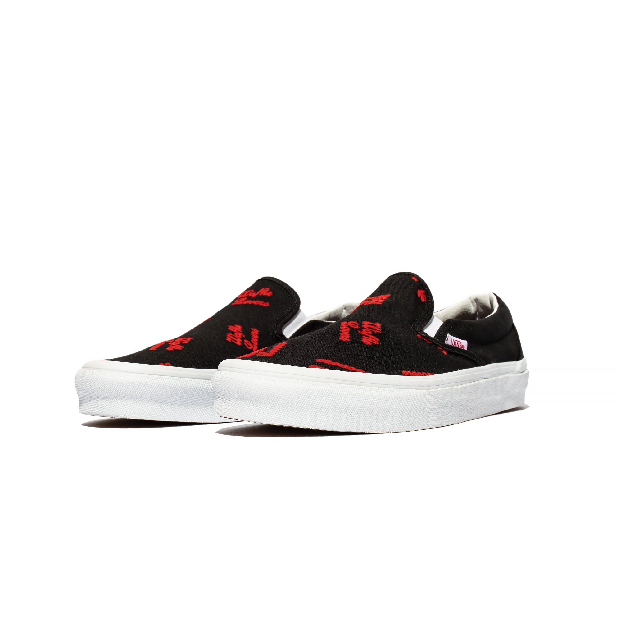 Vans Mens Classic Slip-On Shoes 'Blkwht'