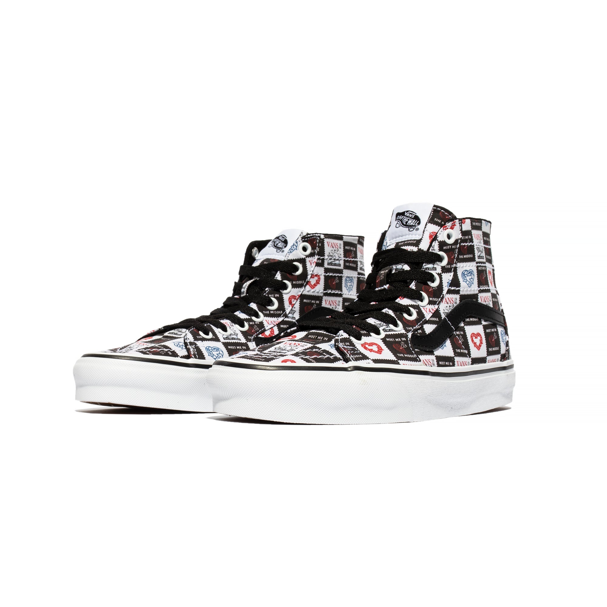 Vans Mens SK8-HI Tapered Shoes 'Blk/Wht'