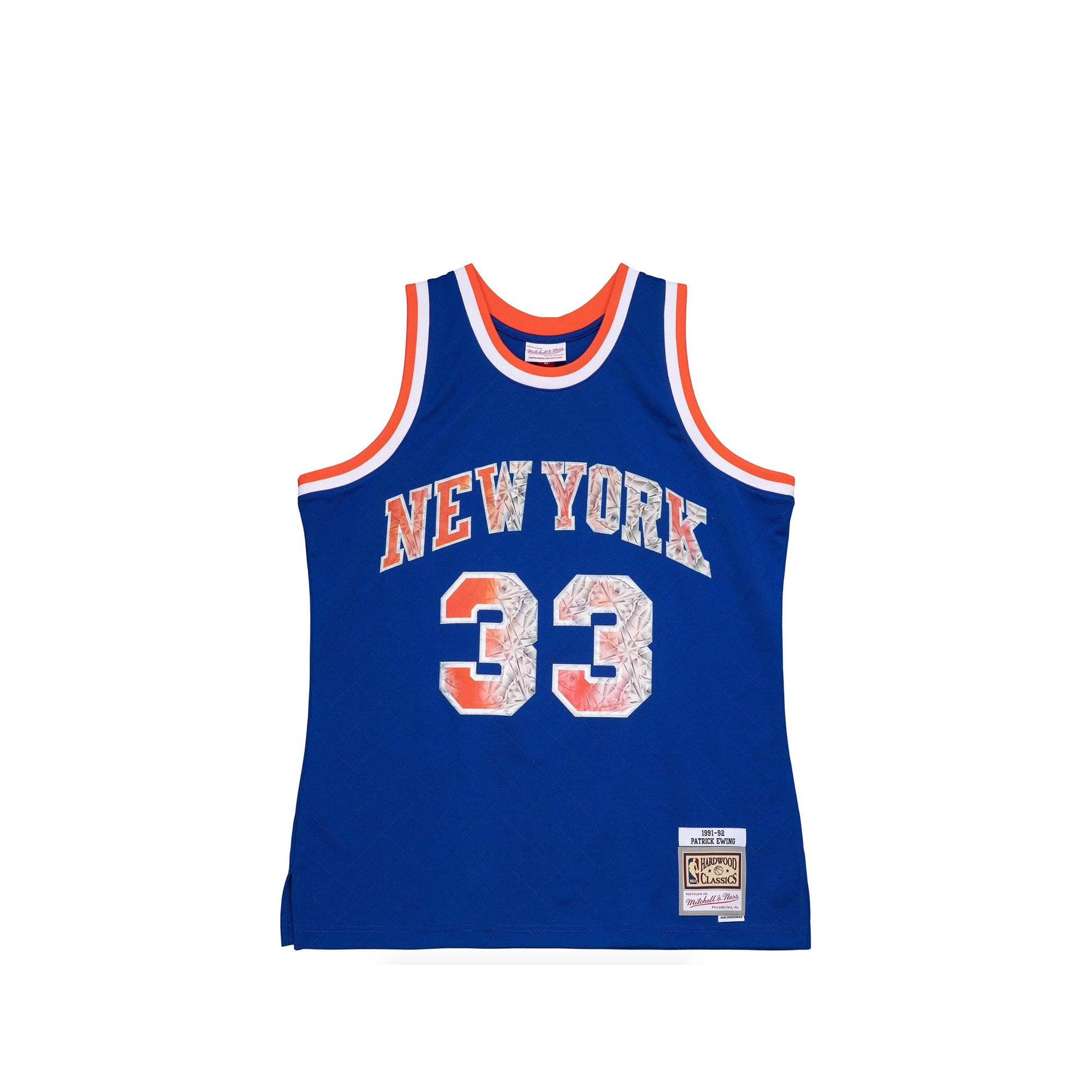 Mitchell & Ness Mens Patrick Ewing 75th Anniversary New York Knicks Swingman Jersey