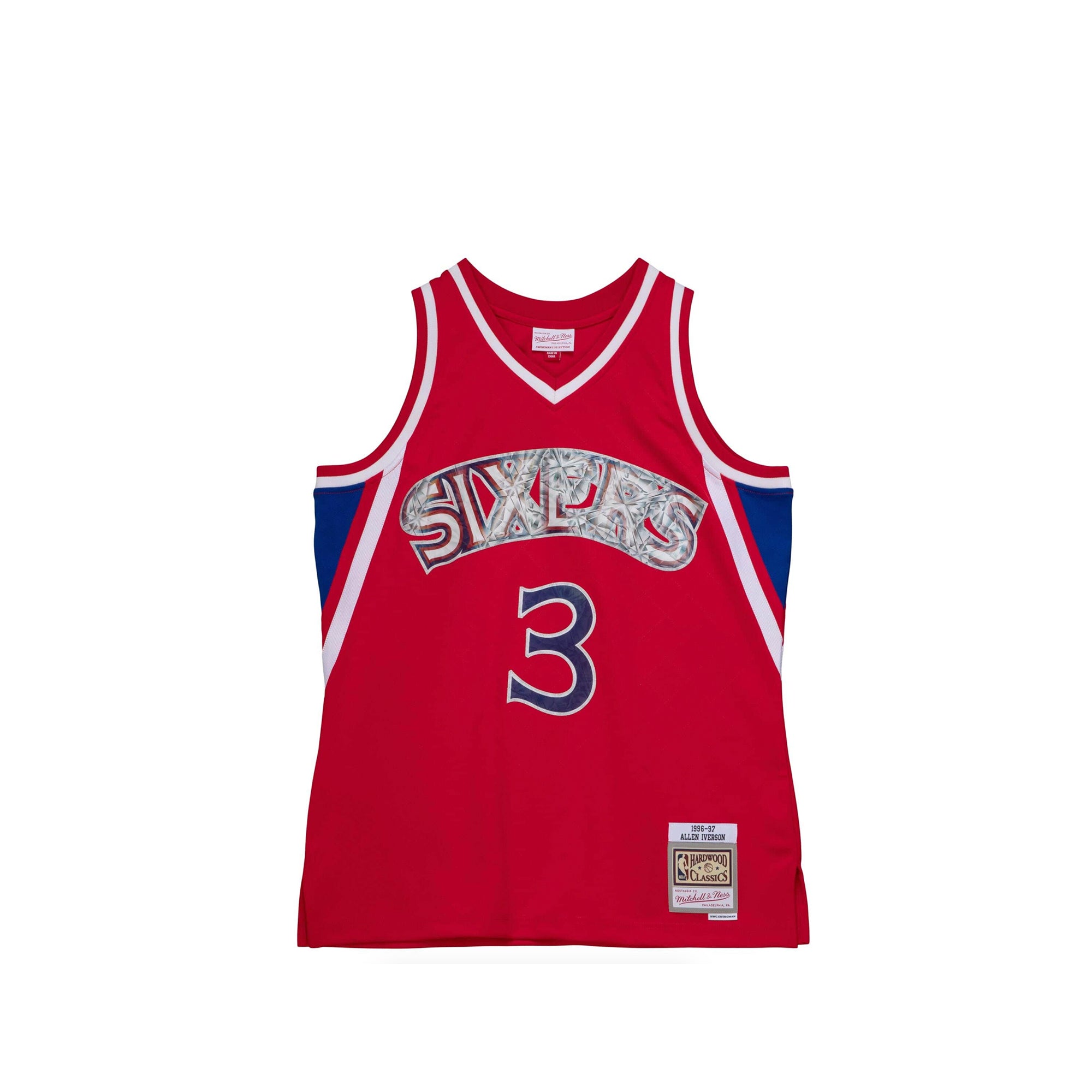 Mitchell & Ness Mens Allen Iverson 75th Anniversary Philadelphia 76ers Swingman Jersey