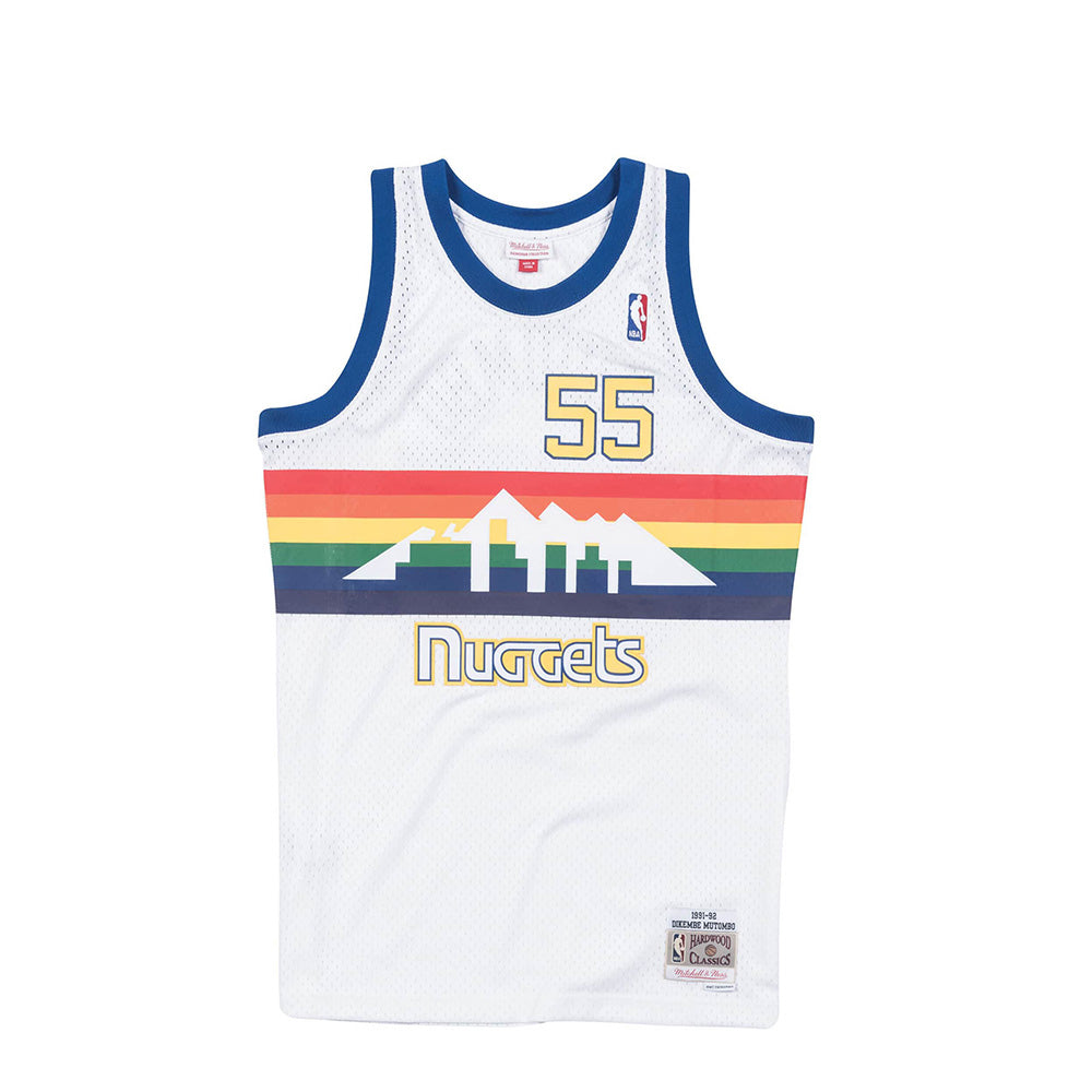 Mitchell & Ness Mens NBA Denver Nuggets '91 'Dikembe Mutombo' Swingman Jersey