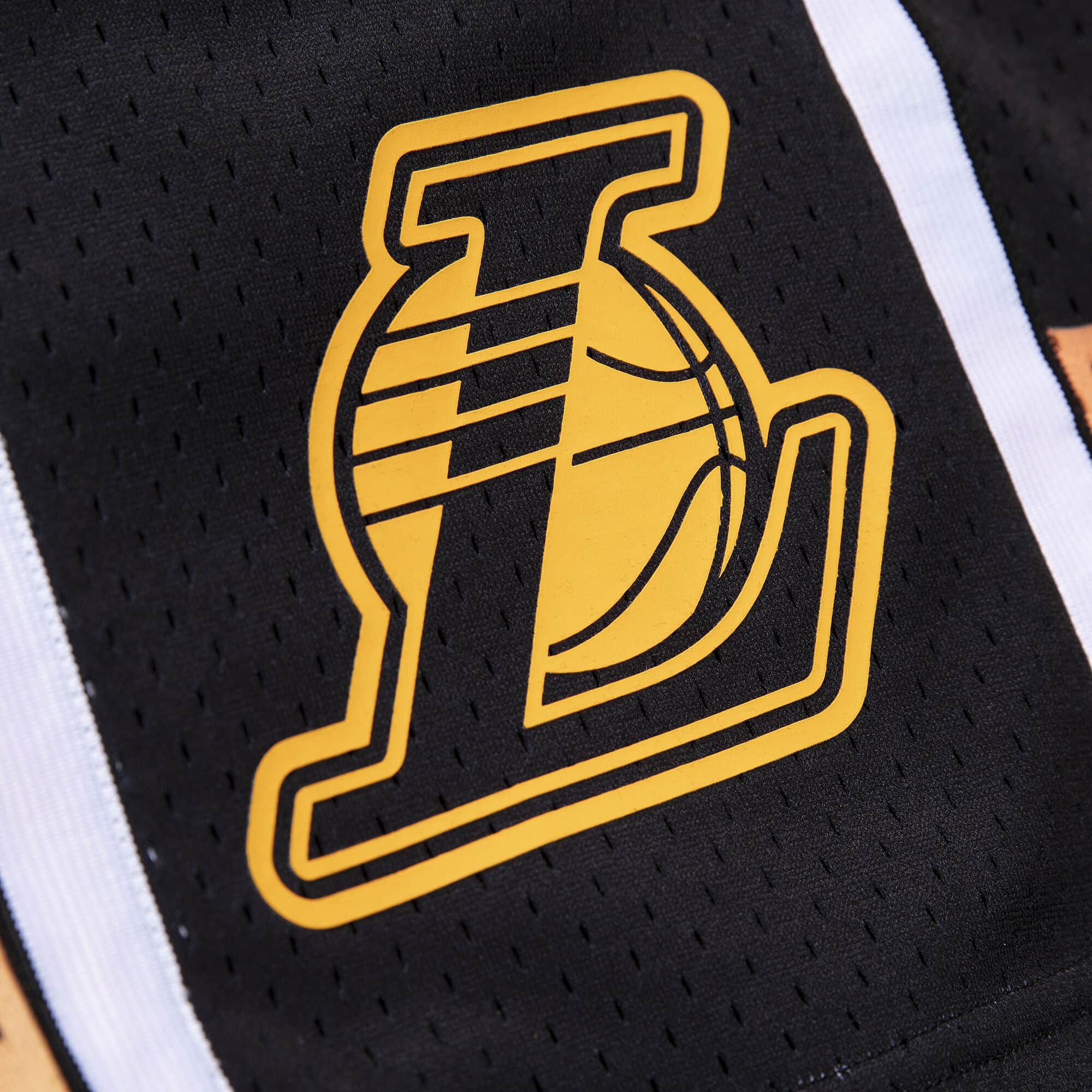 Mitchell & Ness NBA Flames Lakers 09 'Black' Swingman Shorts