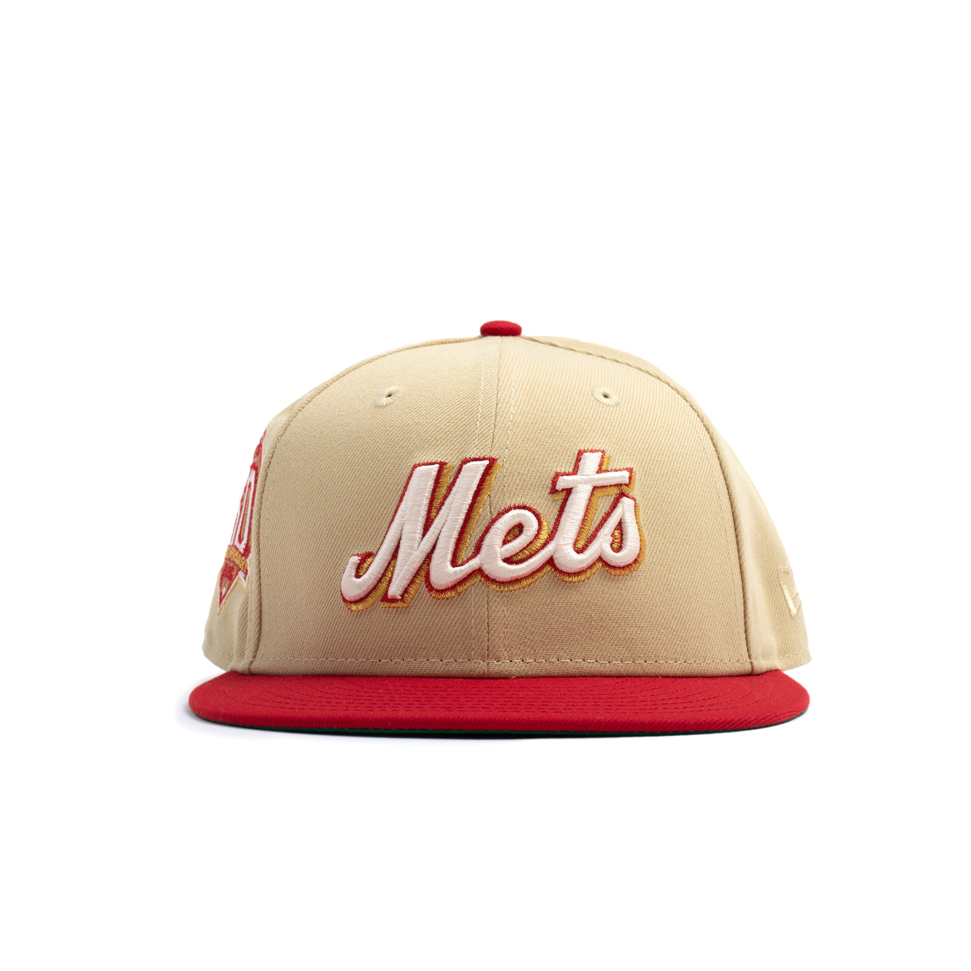 New Era 59fifty New York Mets 60th Vegas Gold Scarlet Fitted Hat