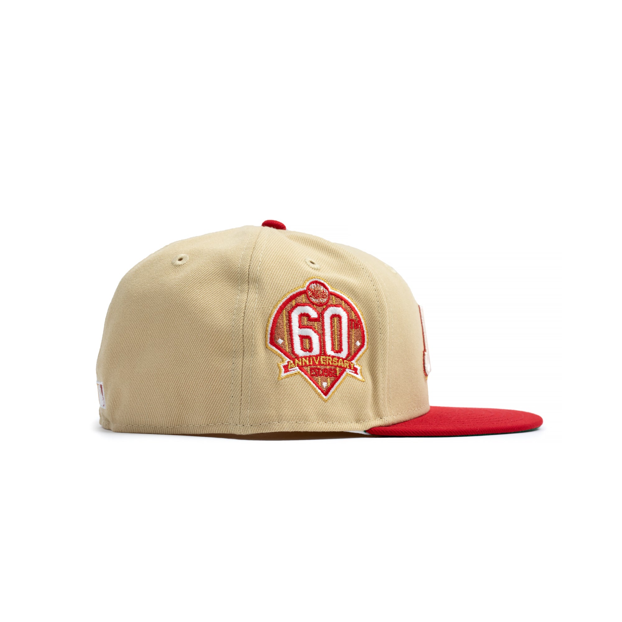 New Era 59fifty New York Mets 60th Vegas Gold Scarlet Fitted Hat