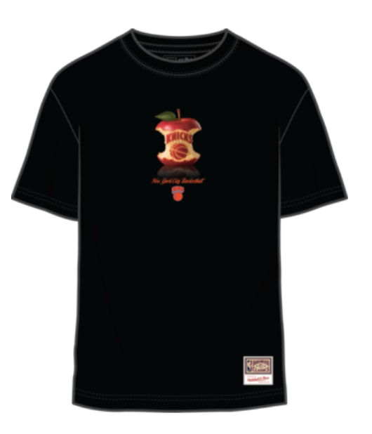 Mitchell & Ness x New York Knicks Mens NBA Court Apple SS Tee