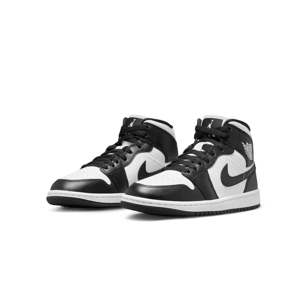 Air Jordan 1 Womens Mid Shoes 'White/Black'