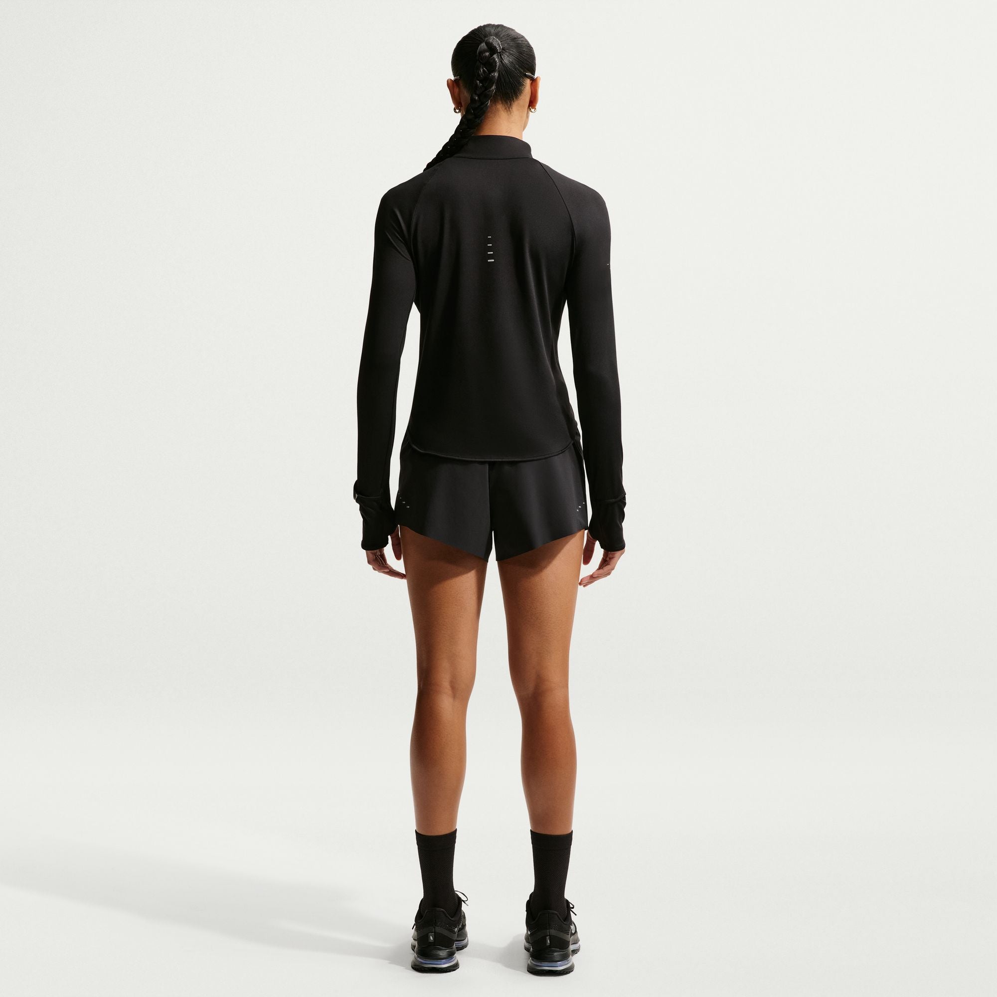 Nike Womens Swift Dri-Fit Mid-Rise 2.5" Brief-Lined Running Shorts