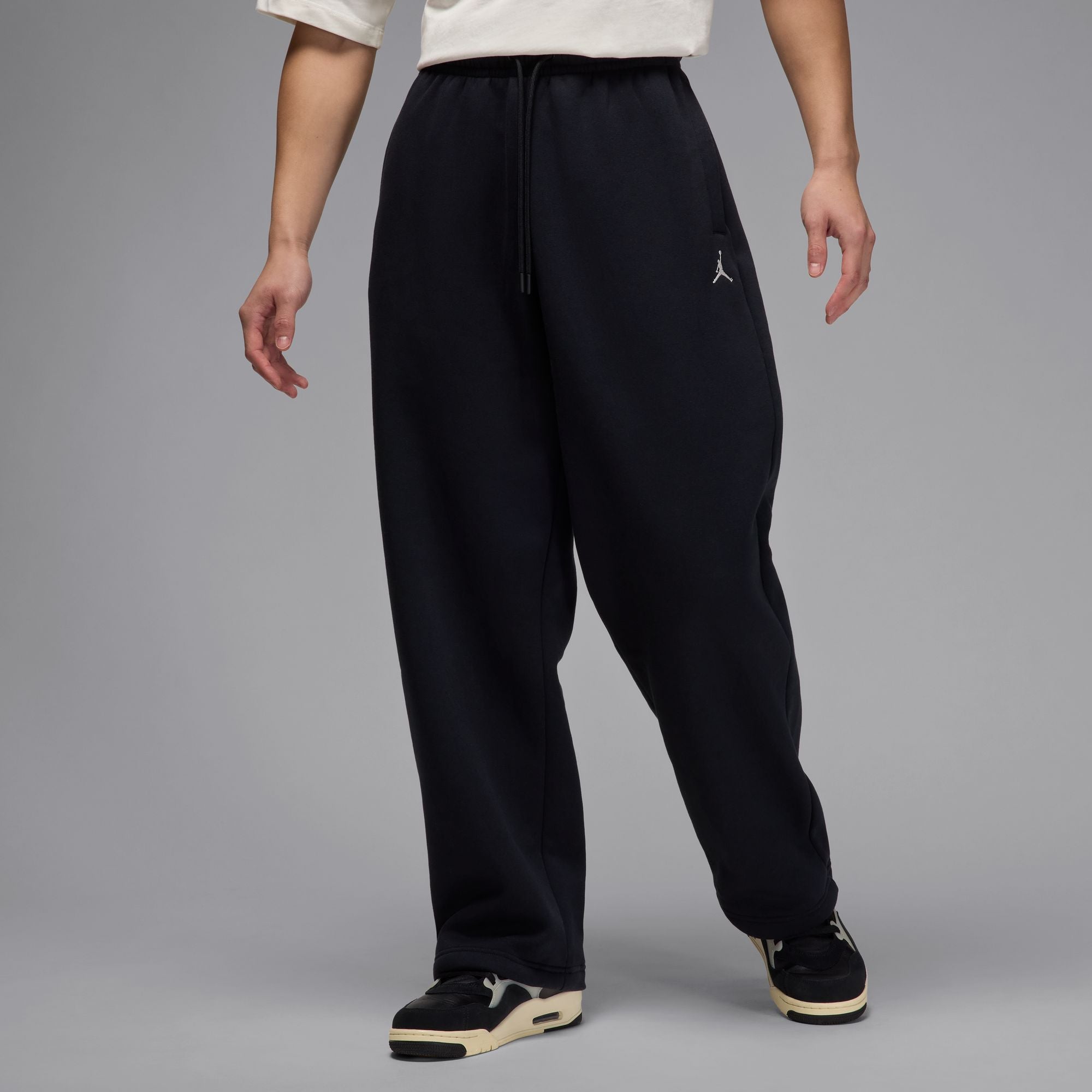 Air Jordan Mens Oversized Open-Hem Pants